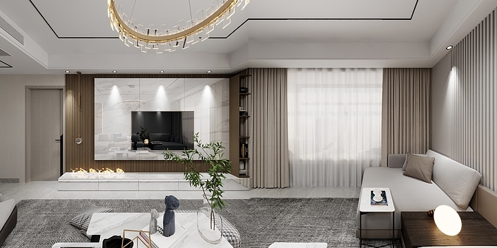 北京京益装饰-华侨城85平现代风-装修设计方案