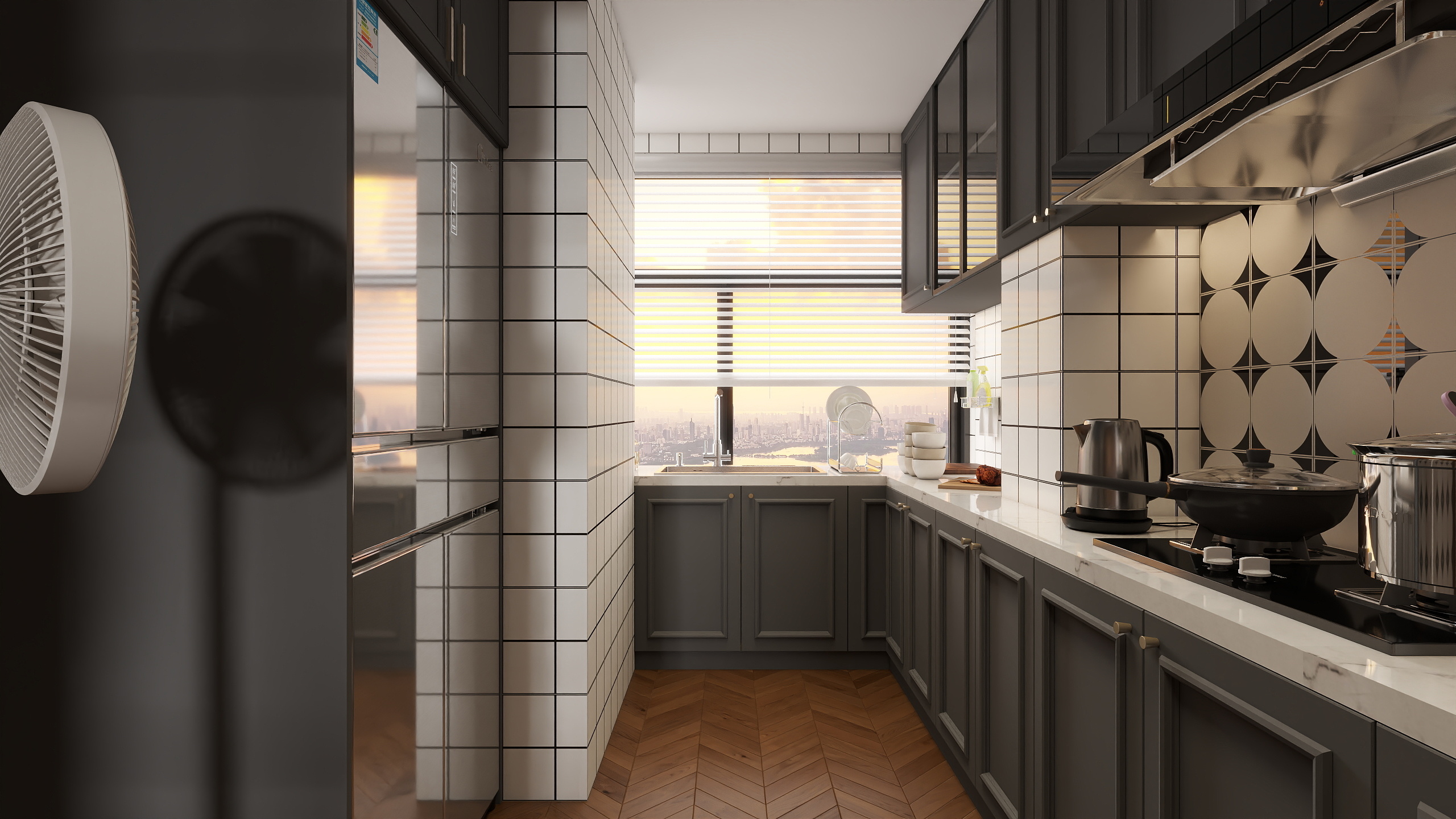 TS33333-水岸蓝桥中古风装修效果图