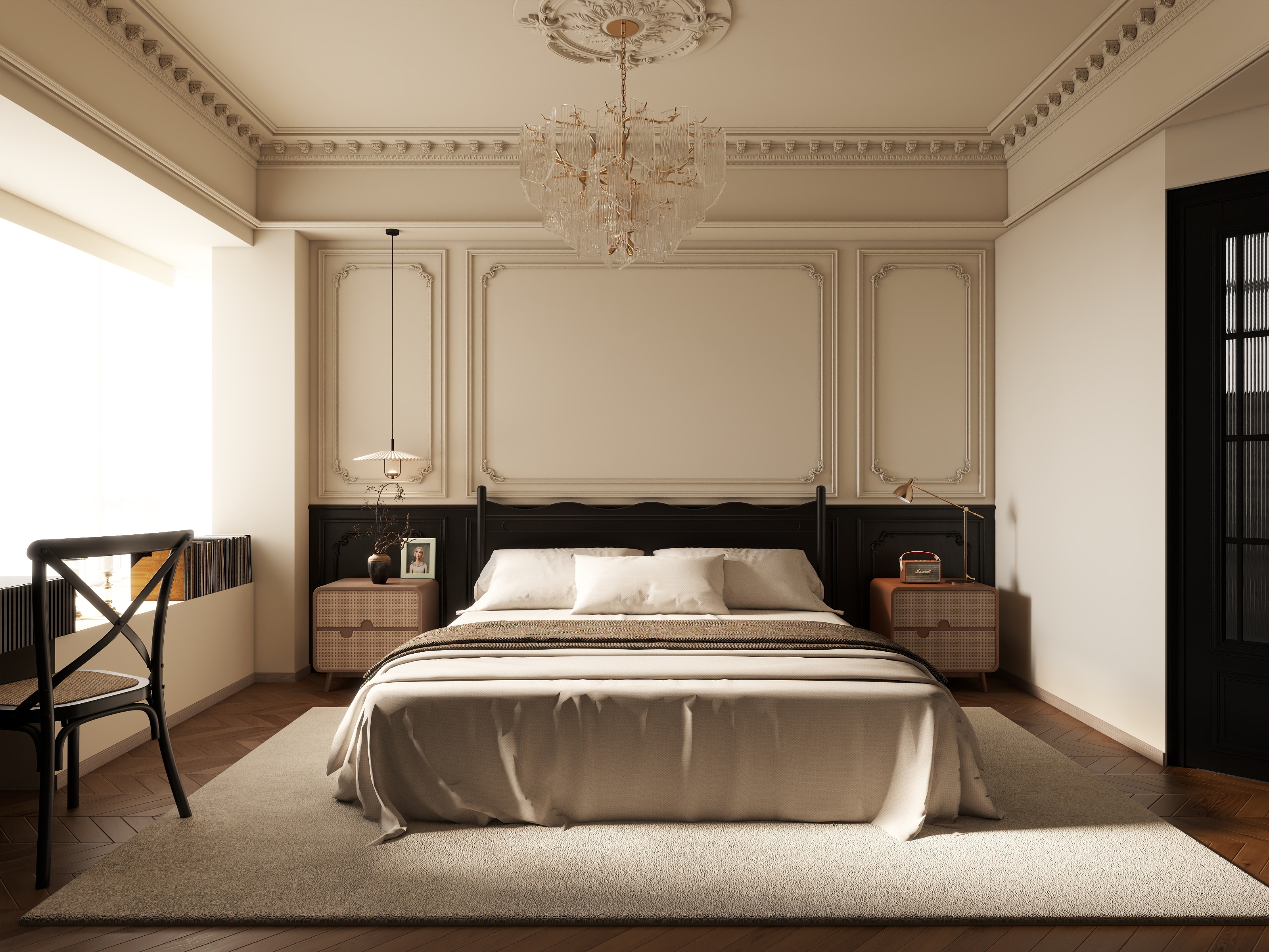 TS33333-水岸蓝桥中古风装修效果图