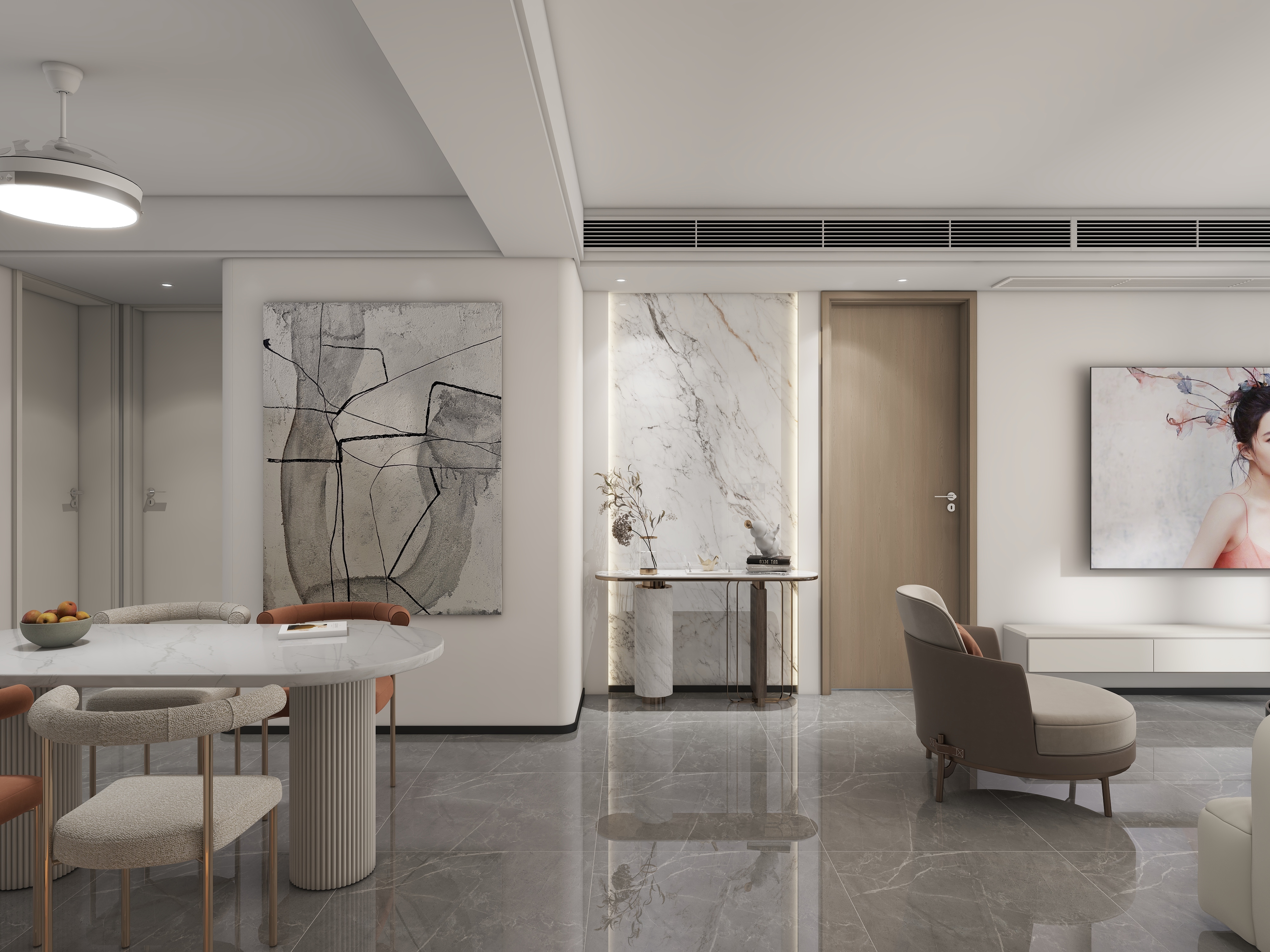 小胡设计-金域华庭现代简约104㎡3室-装修设计方案