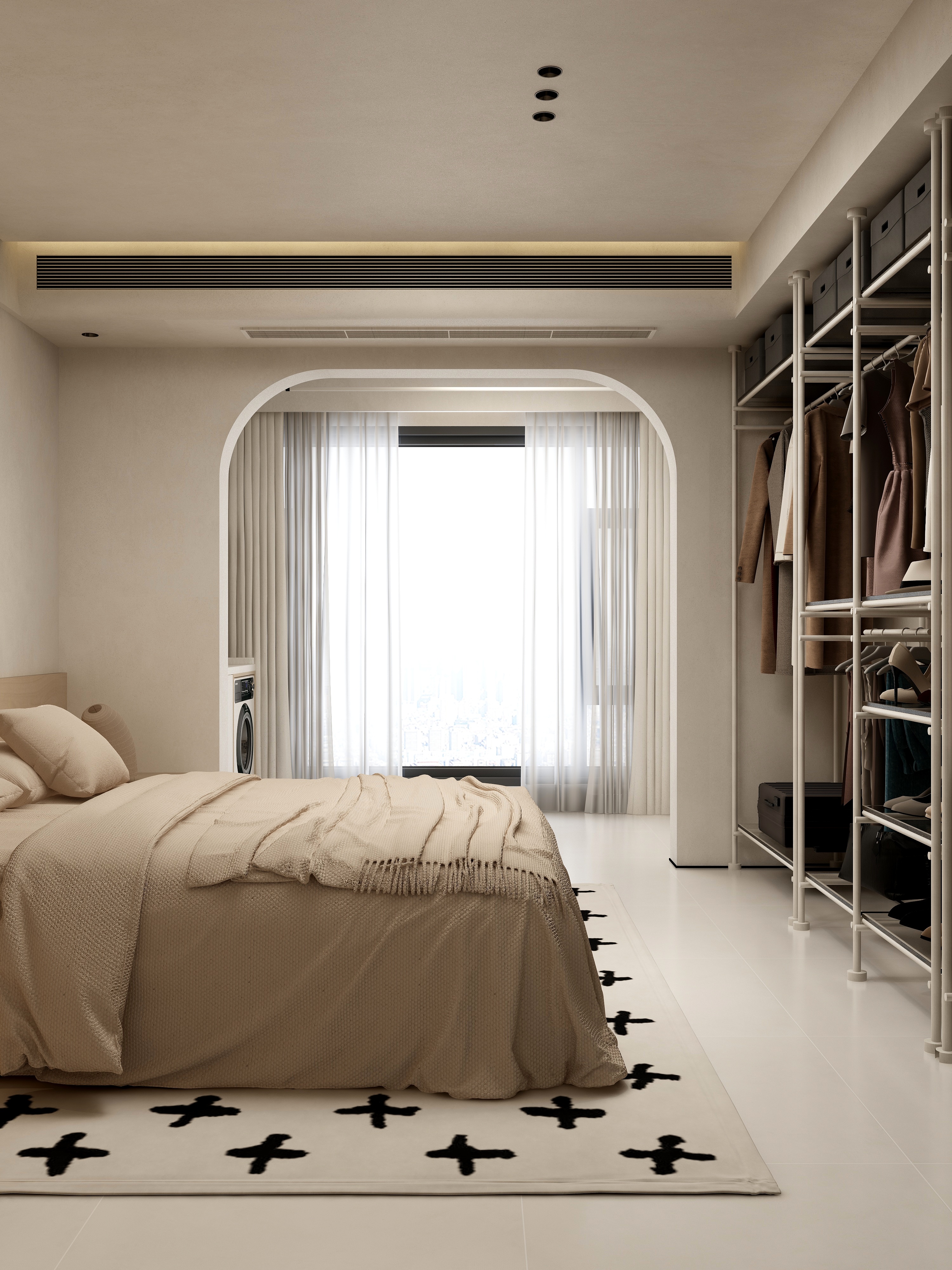 张煜强煜境设计-257平米奶油原木简约复式装修效果图