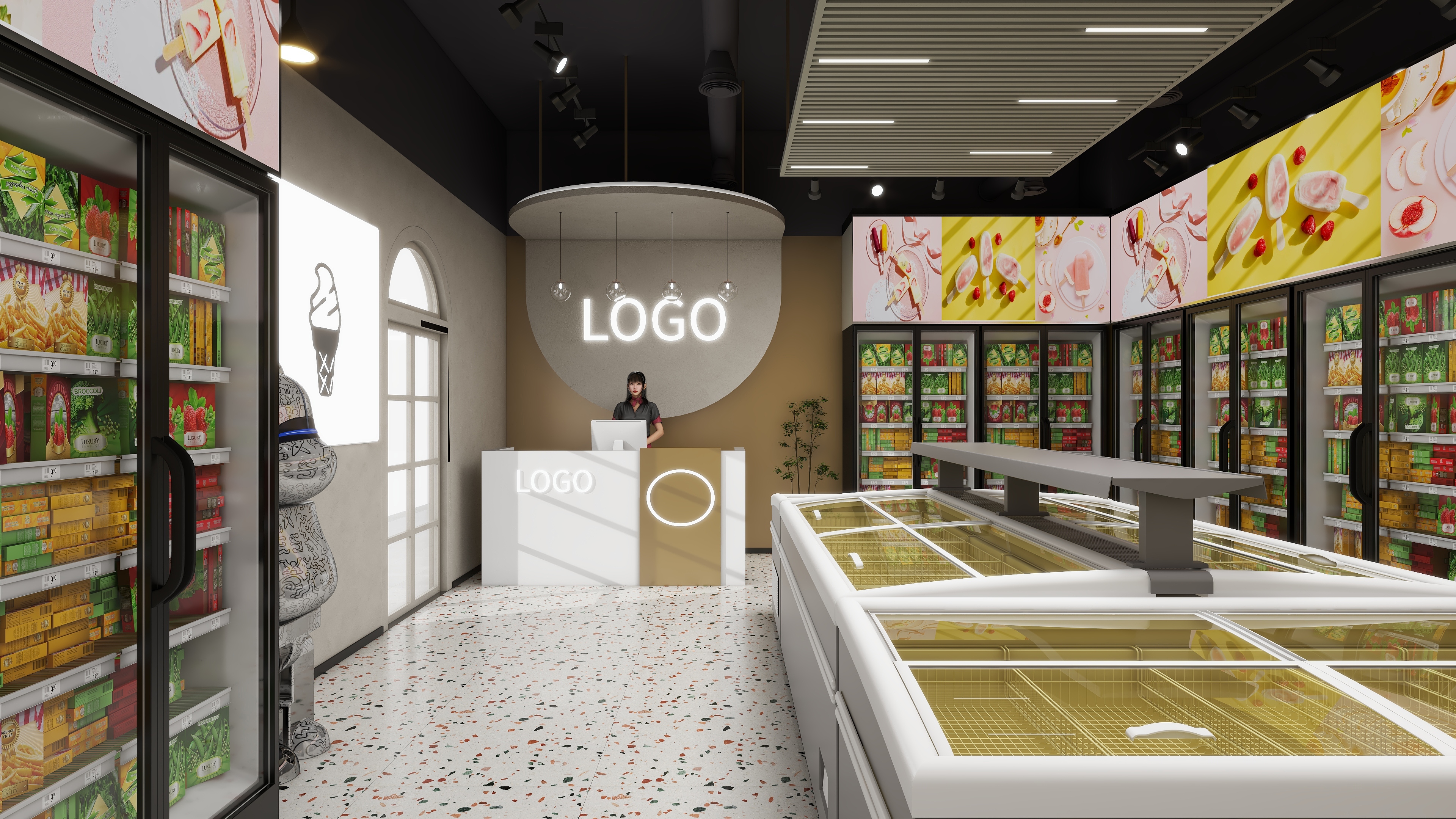 迪拜效果图设计-冰激凌-方案2-装修设计方案