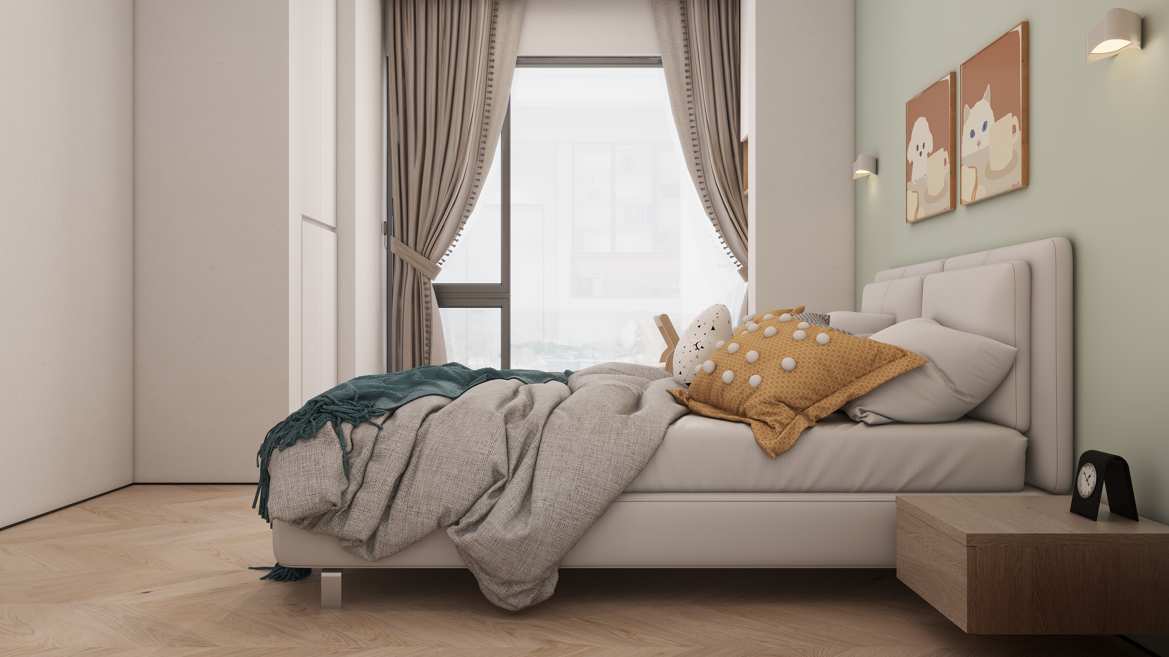 李佳洋-伏生紫槿-原木极简风格装修效果图