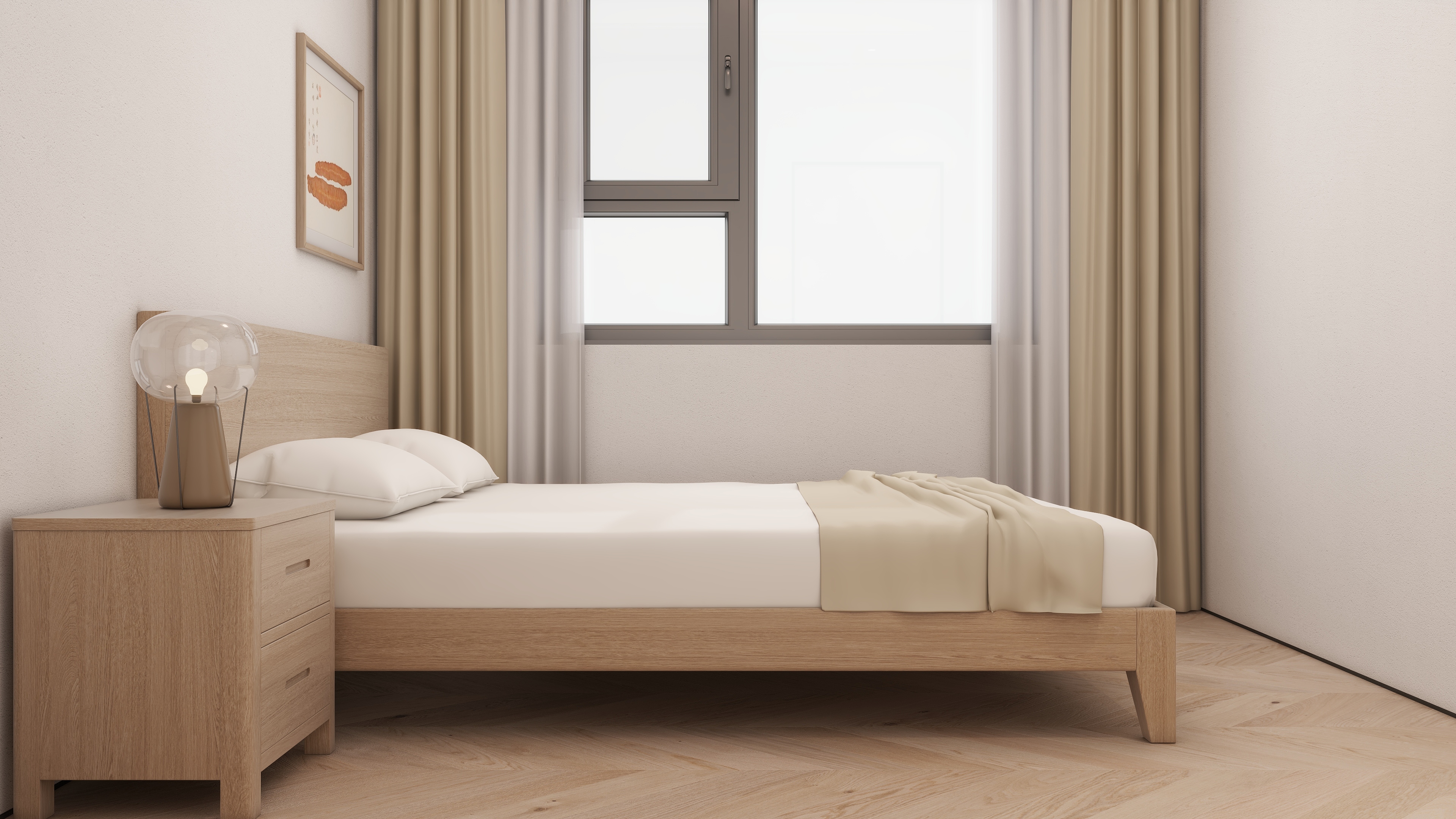 李佳洋-伏生紫槿-原木极简风格装修效果图