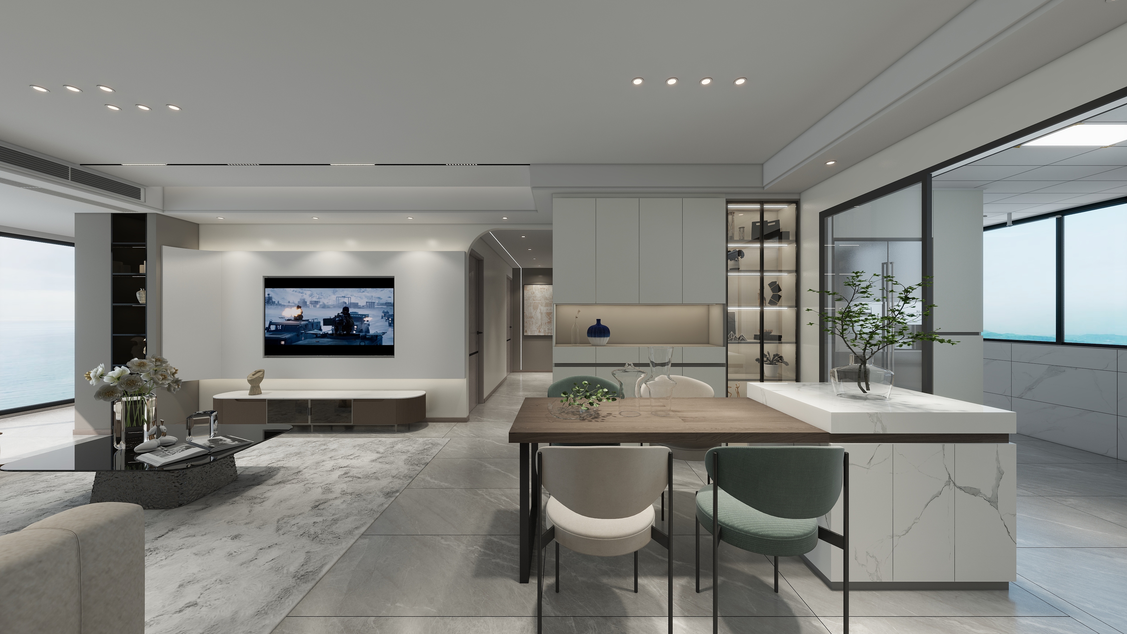 沈有波-香国湖畔138平米四室二厅现代无主灯温馨-装修设计方案