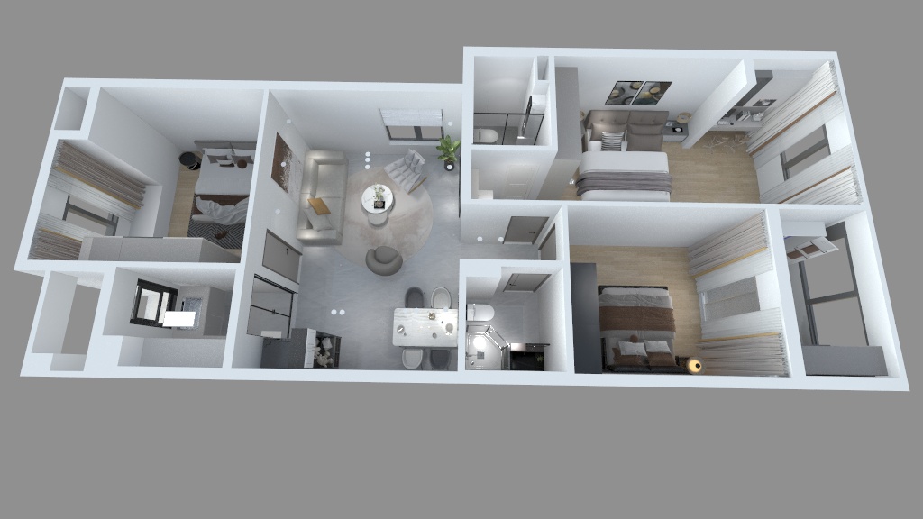 皓月映空千里明-江宸佳园11栋中间套115-装修设计方案