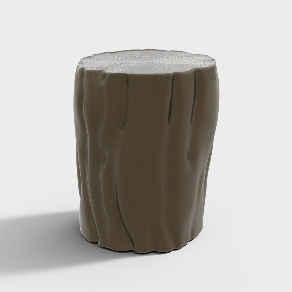 Minimalist outdoor wooden stool3D模型