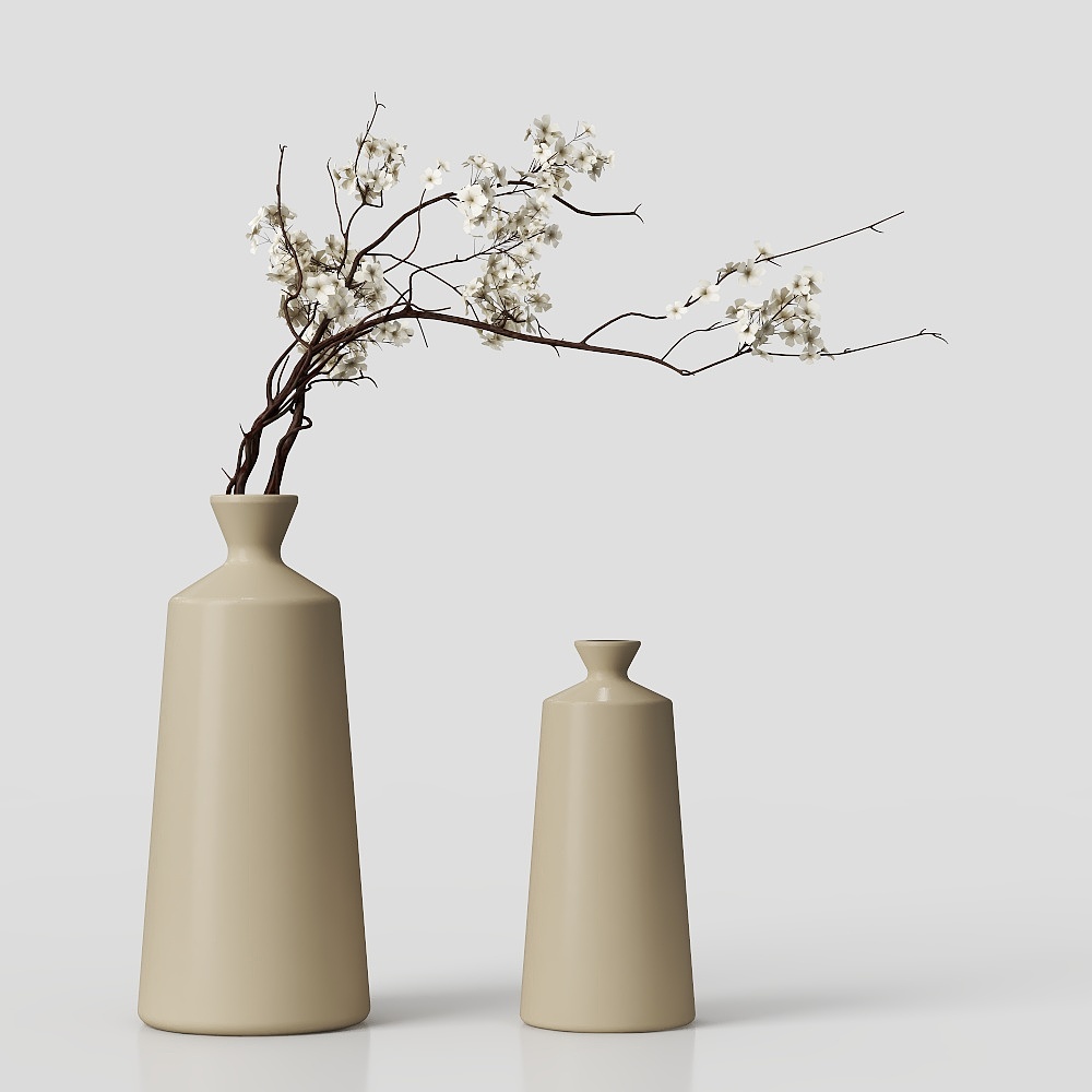 新中式花瓶20--三人必有唐棠焉3D模型