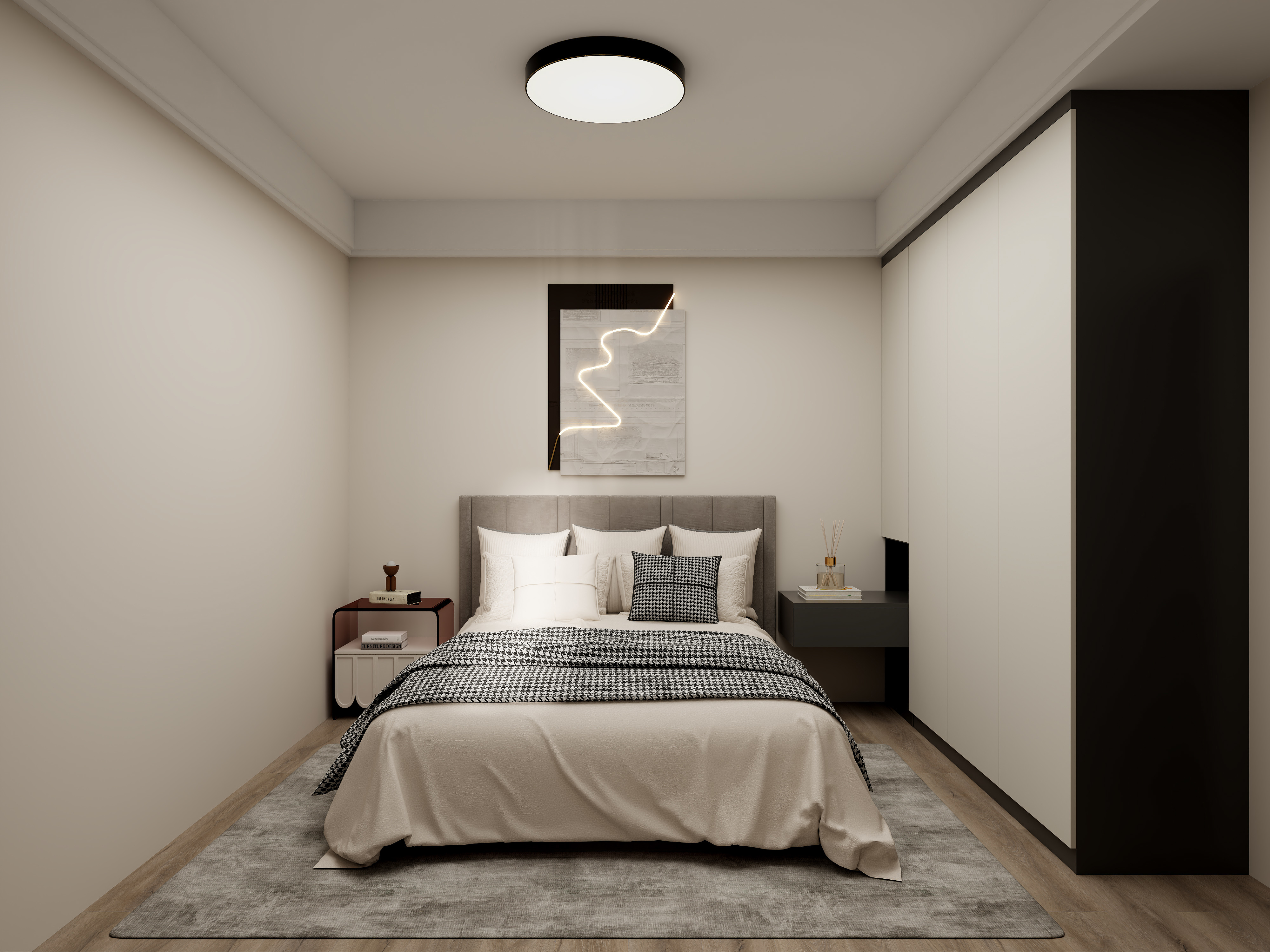 壹诺设计工作室-115㎡3室-现代简约装修效果图