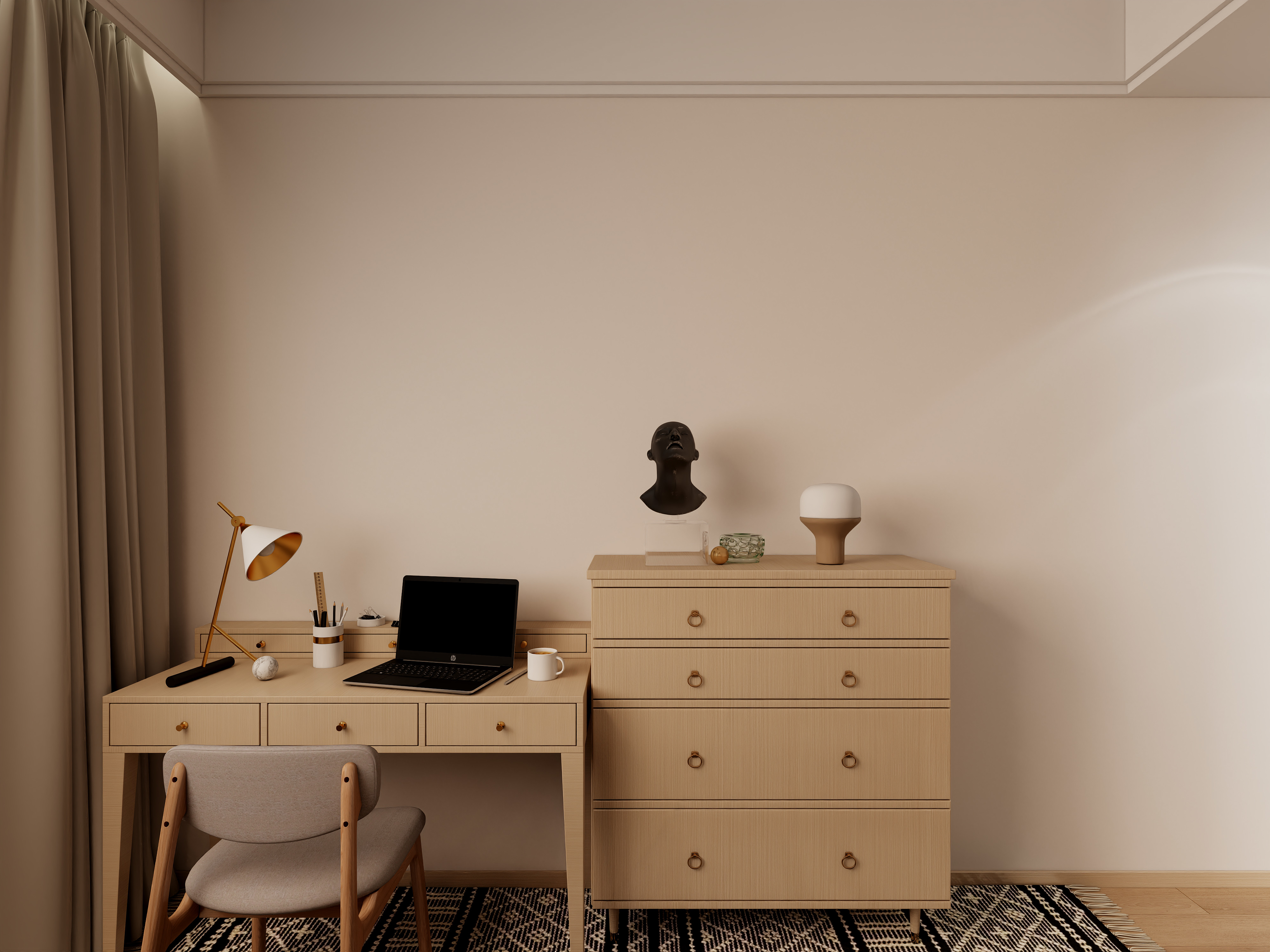 2024NEW-自然原木风128平装修效果图