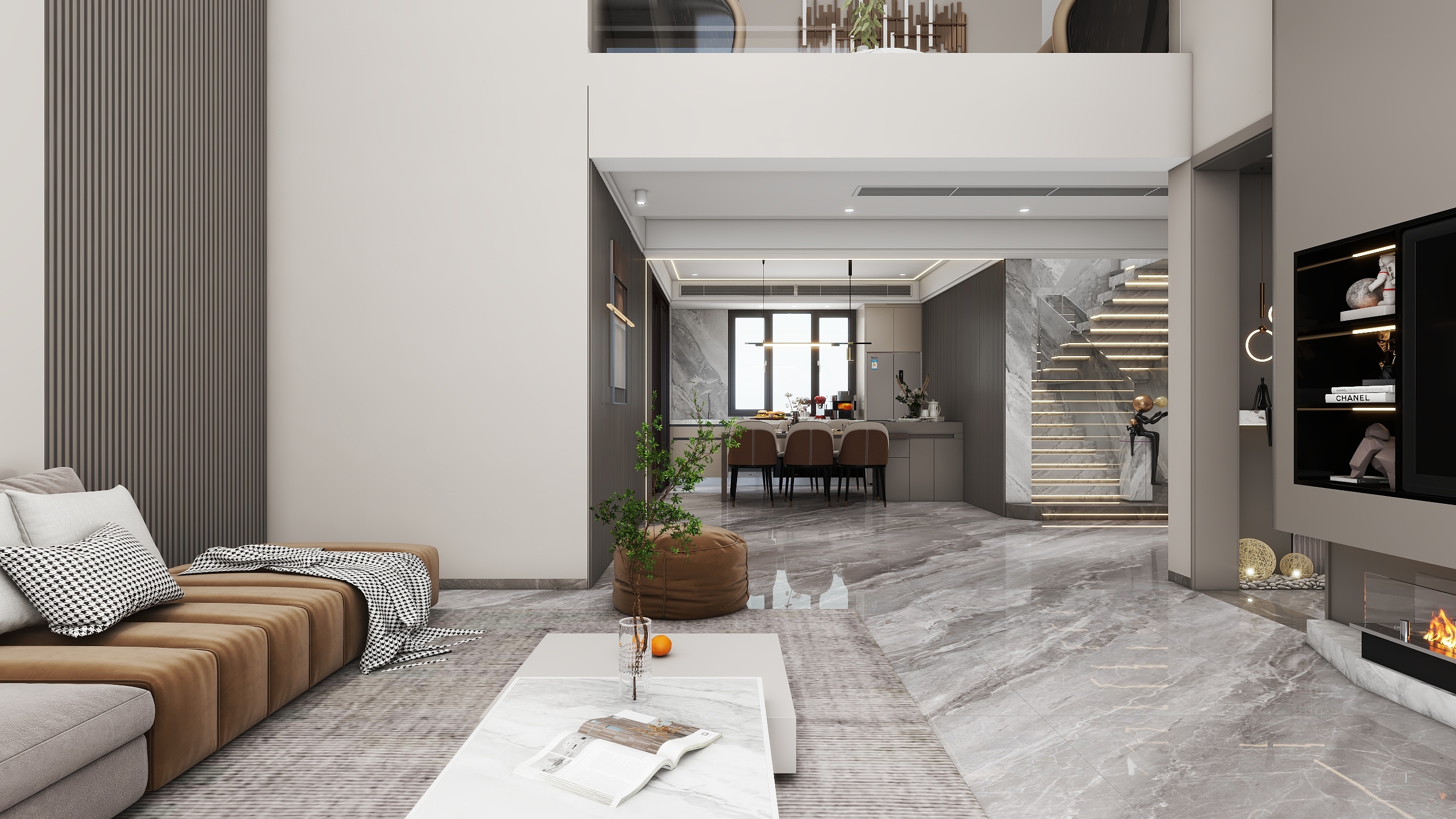 GRDesigner-现代简约轻奢别墅装修效果图