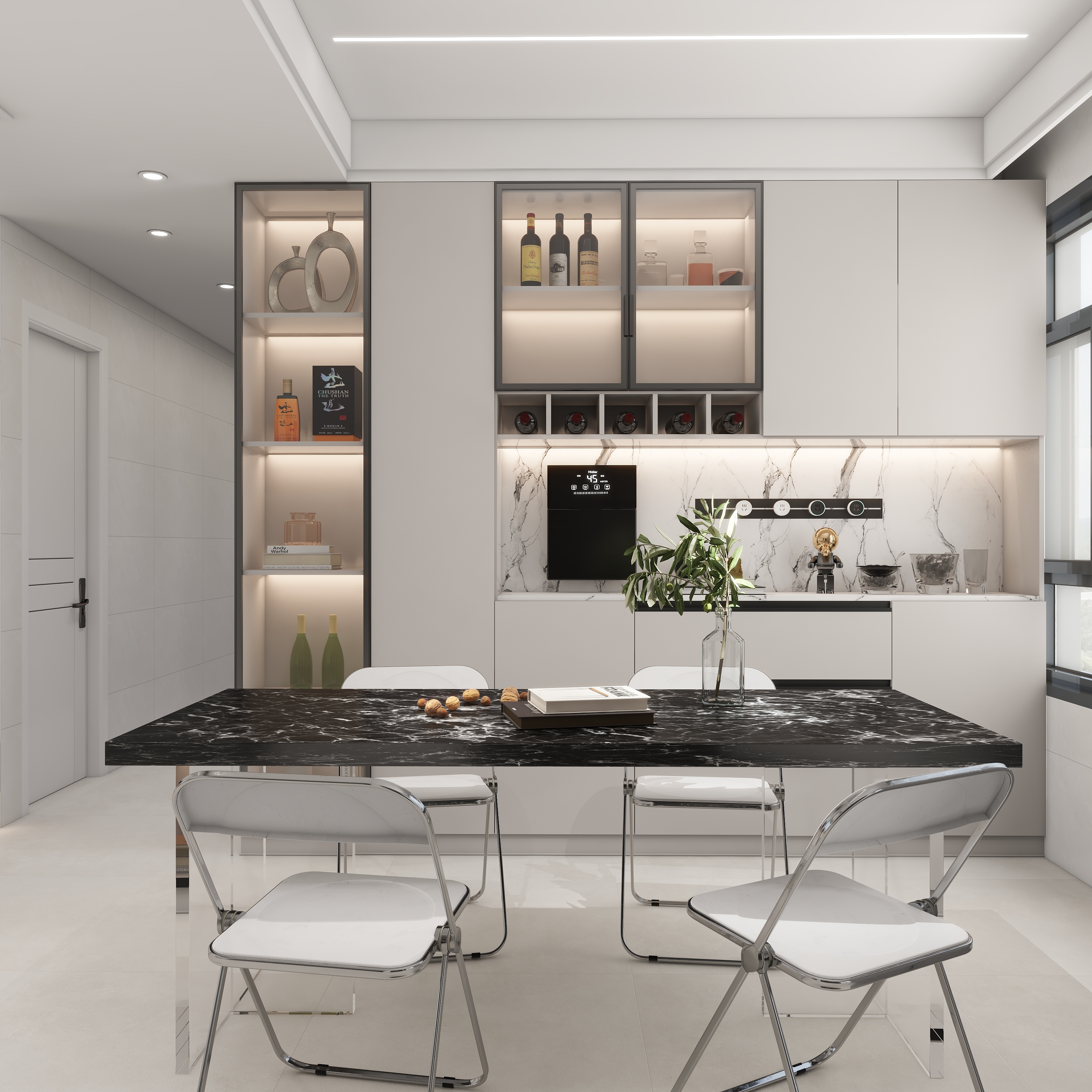 QD设计陈杰龙-星河丹缇客餐厅-现代简约-装修设计方案