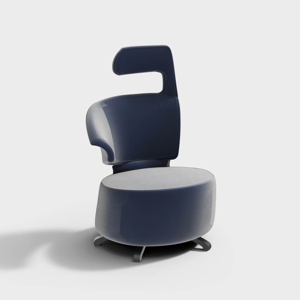 Cassina k06 aki biki canta Blue backrest chair3D模型