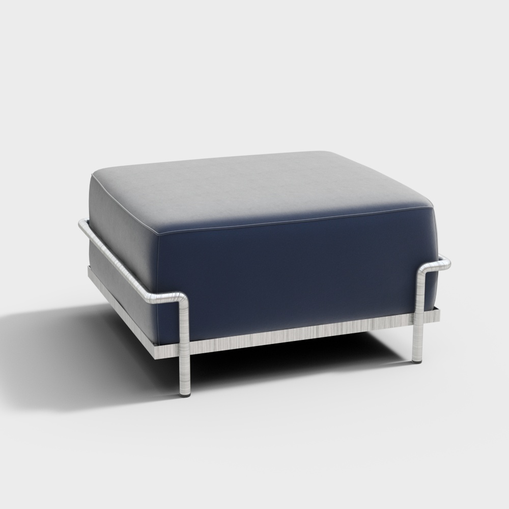 Cassina  OTTOMANE DURABLE Blue sofa stool3D模型