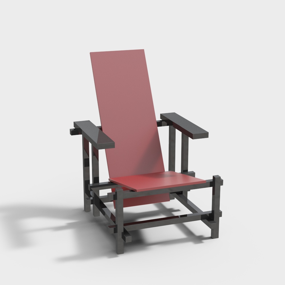Cassina Red recliner 3D模型