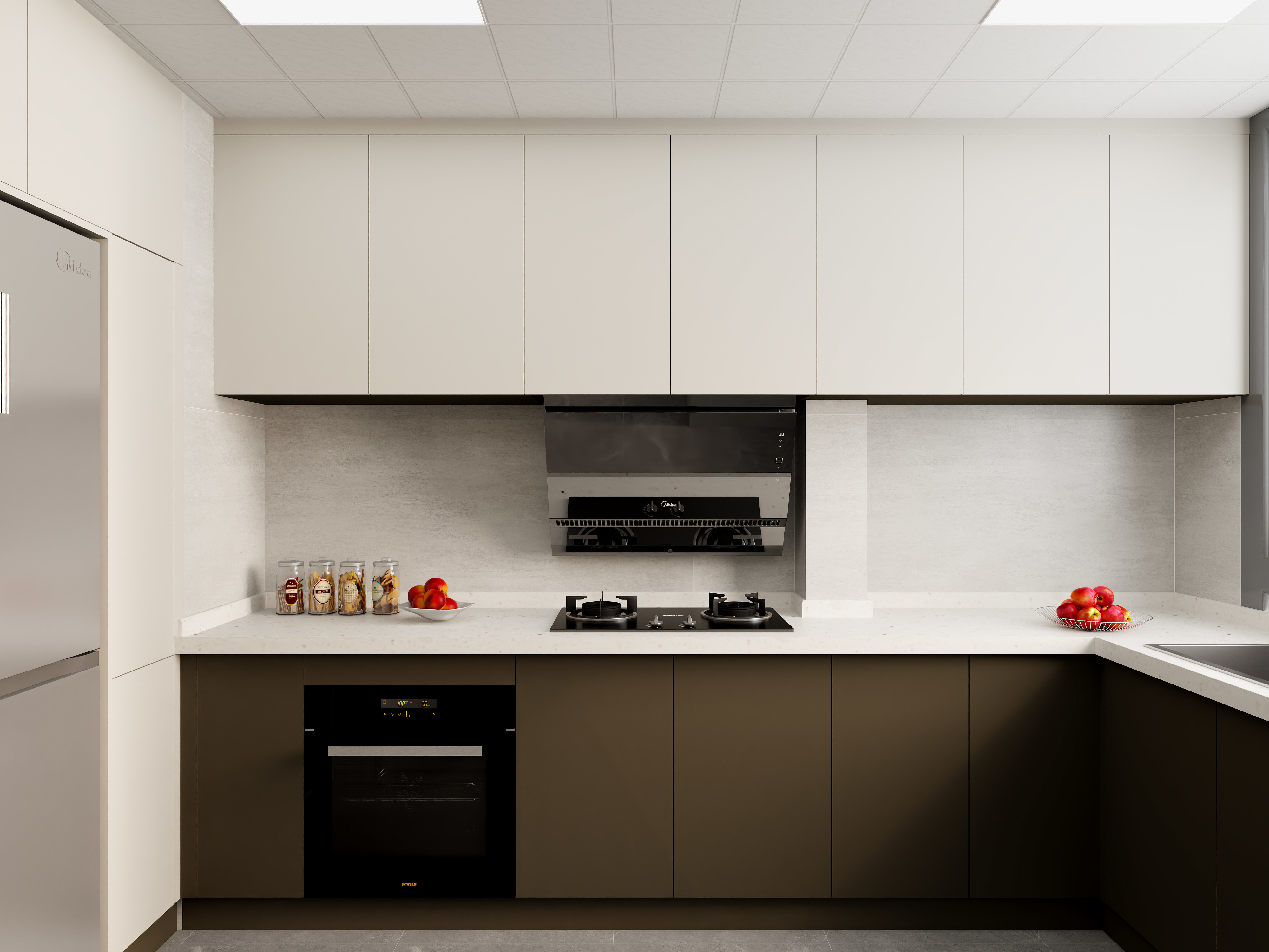 壹诺设计工作室-98㎡3室-现代简约装修效果图