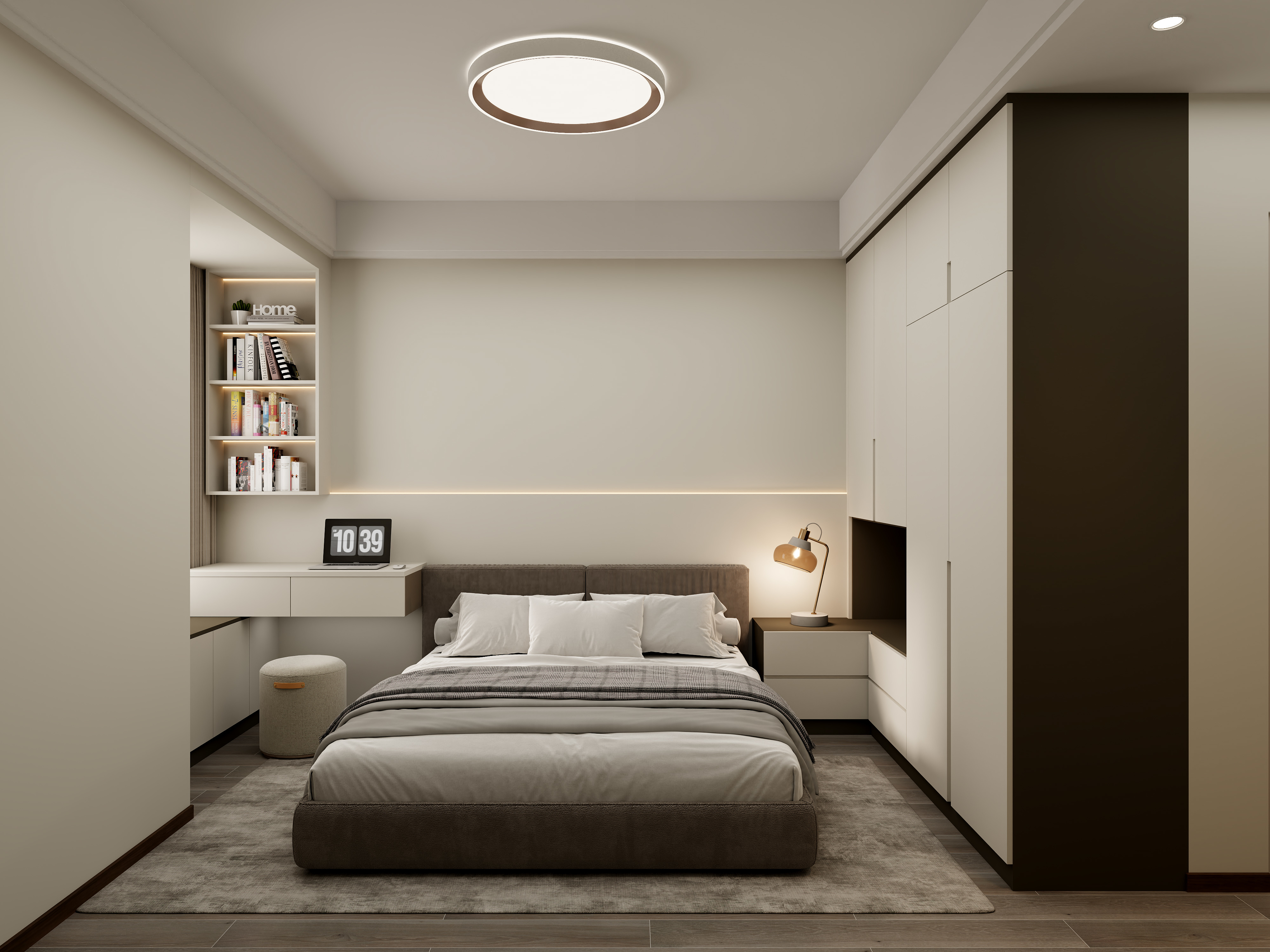 壹诺设计工作室-98㎡3室-现代简约装修效果图