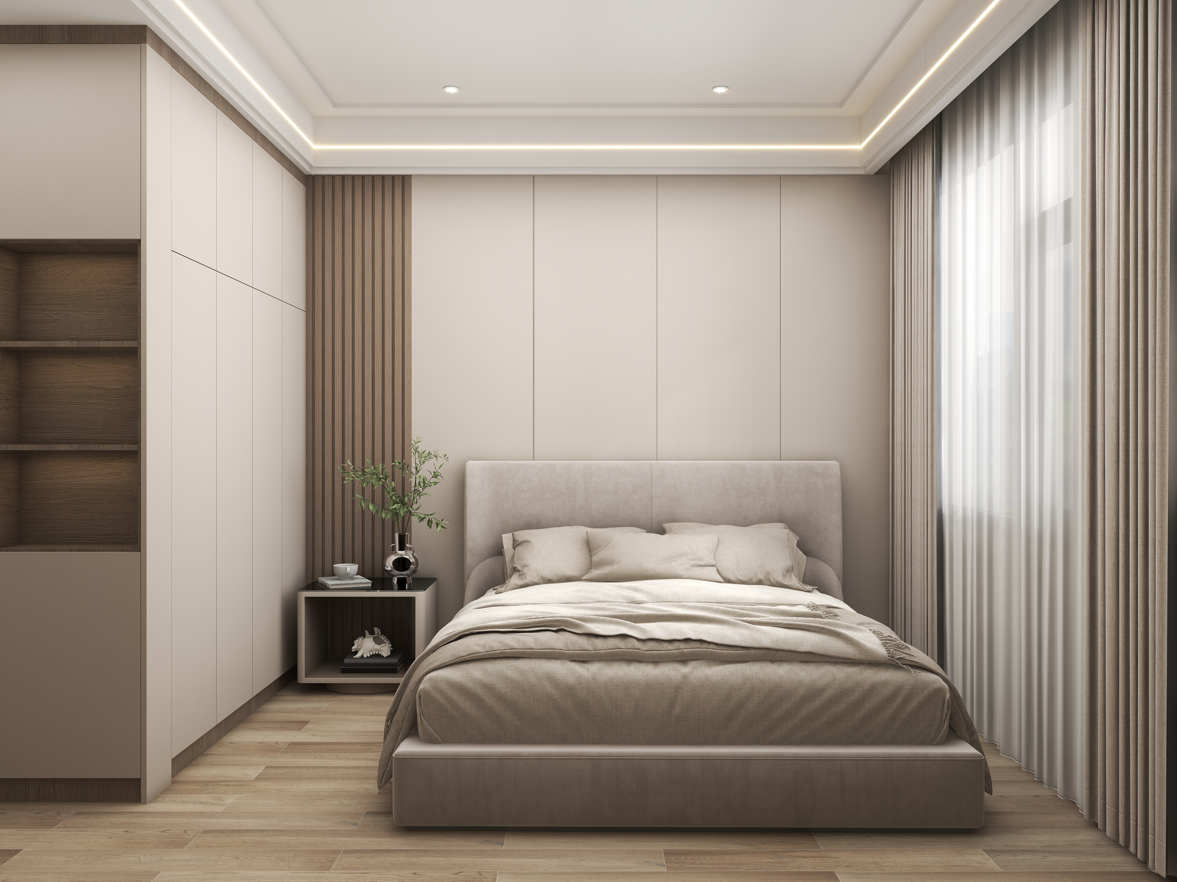 壹诺设计工作室-115㎡3室-现代简约装修效果图