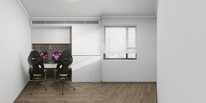 Designer~L-极简黑白灰三居室-装修设计方案