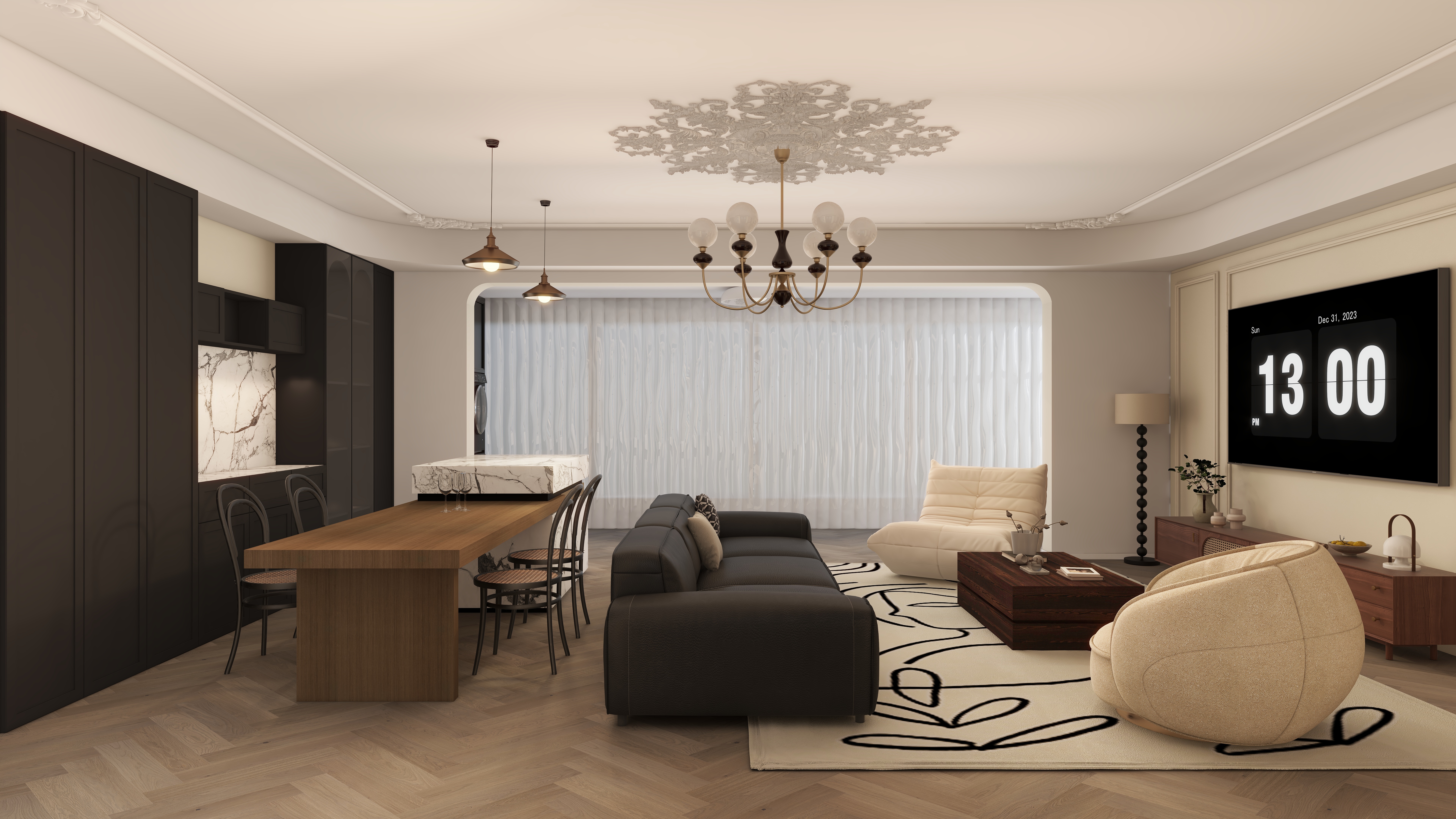 柏印-中古风-装修设计方案