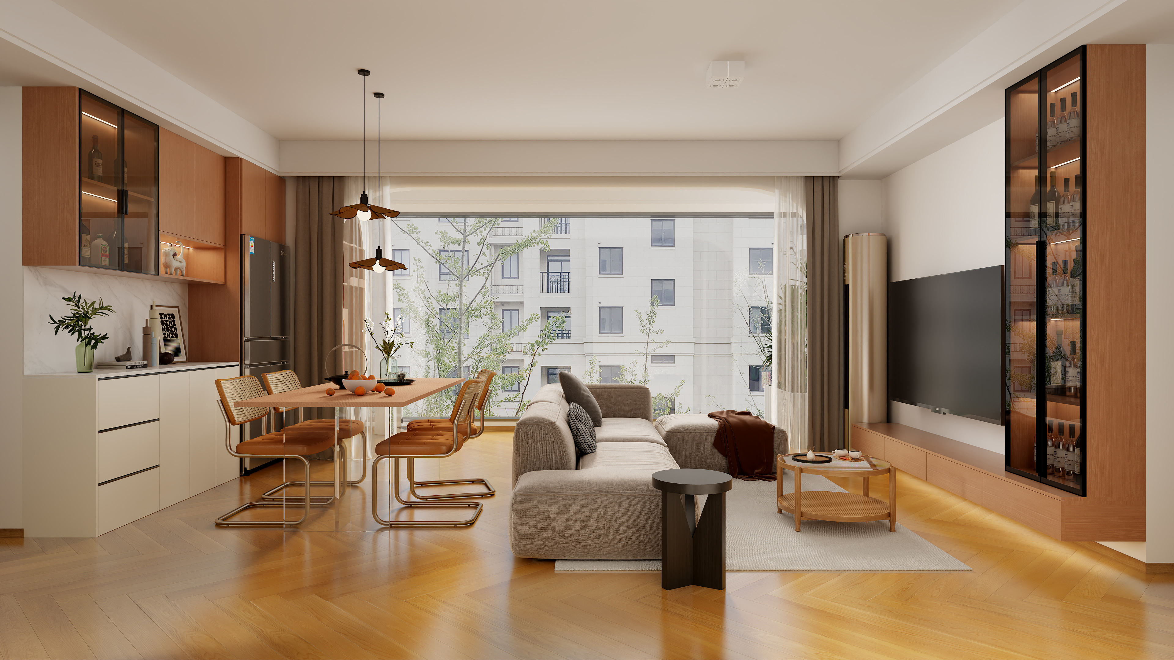 Jeannel-光明锦城123㎡（原木风格）装修效果图