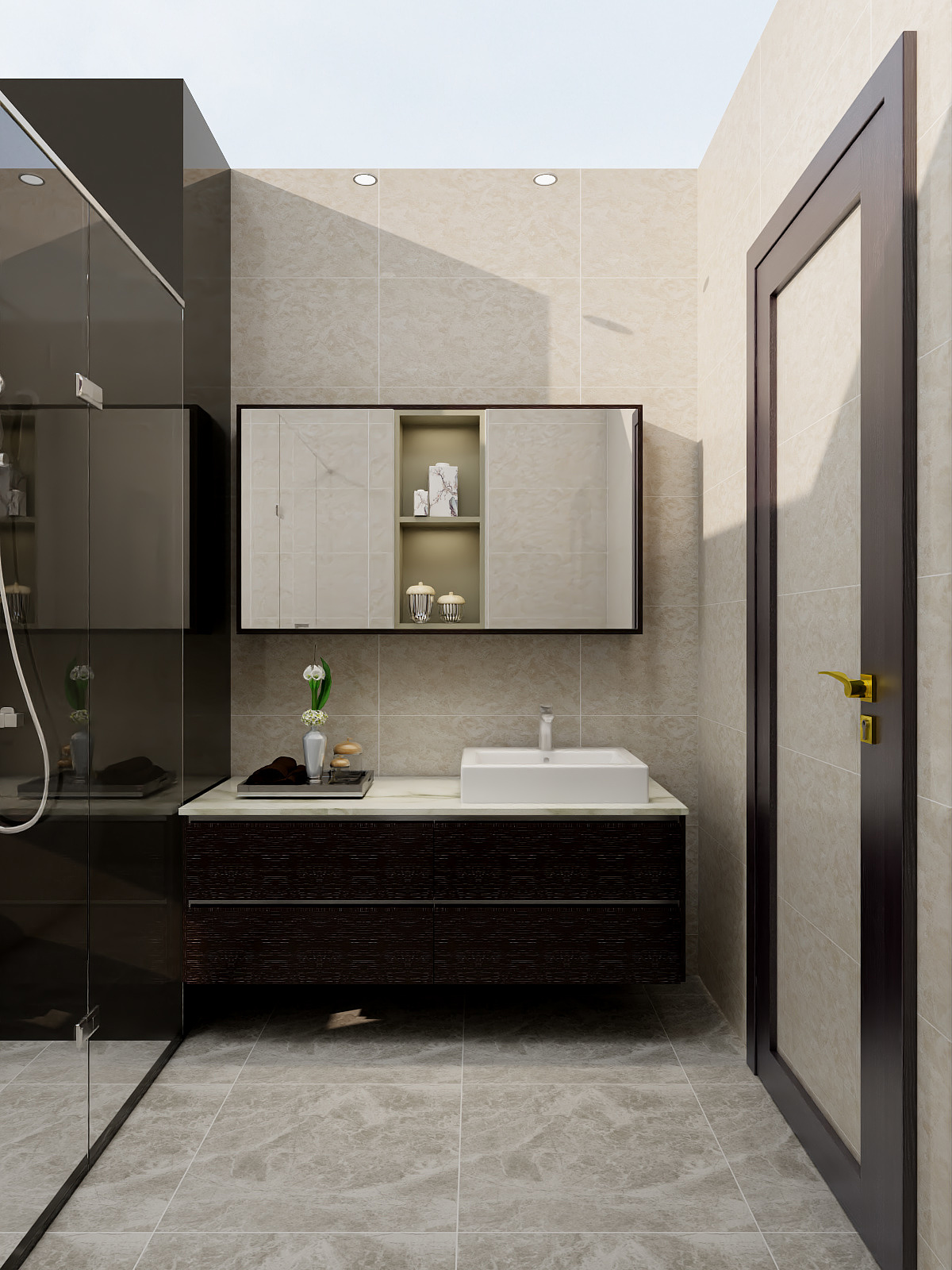 吴爽-233m²新中式风格设计装修效果图