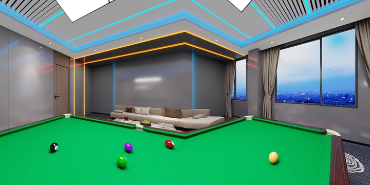 Yao_效果图设计-嘉盛桌球俱乐部-装修设计方案