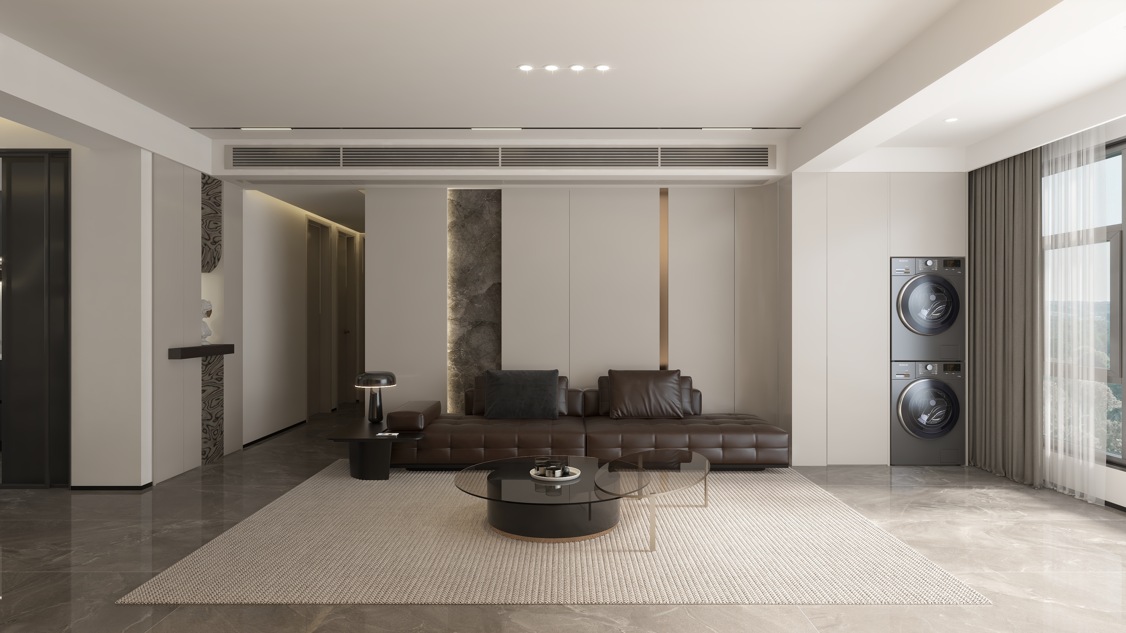 孙有权-『伯仲之间』136平丨现代简约三居装修效果图