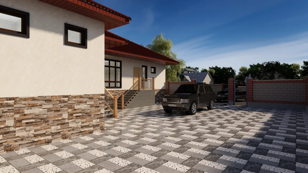 3D-ASIA-DESIGN的装修设计方案:Проект дома с цокольным этажом