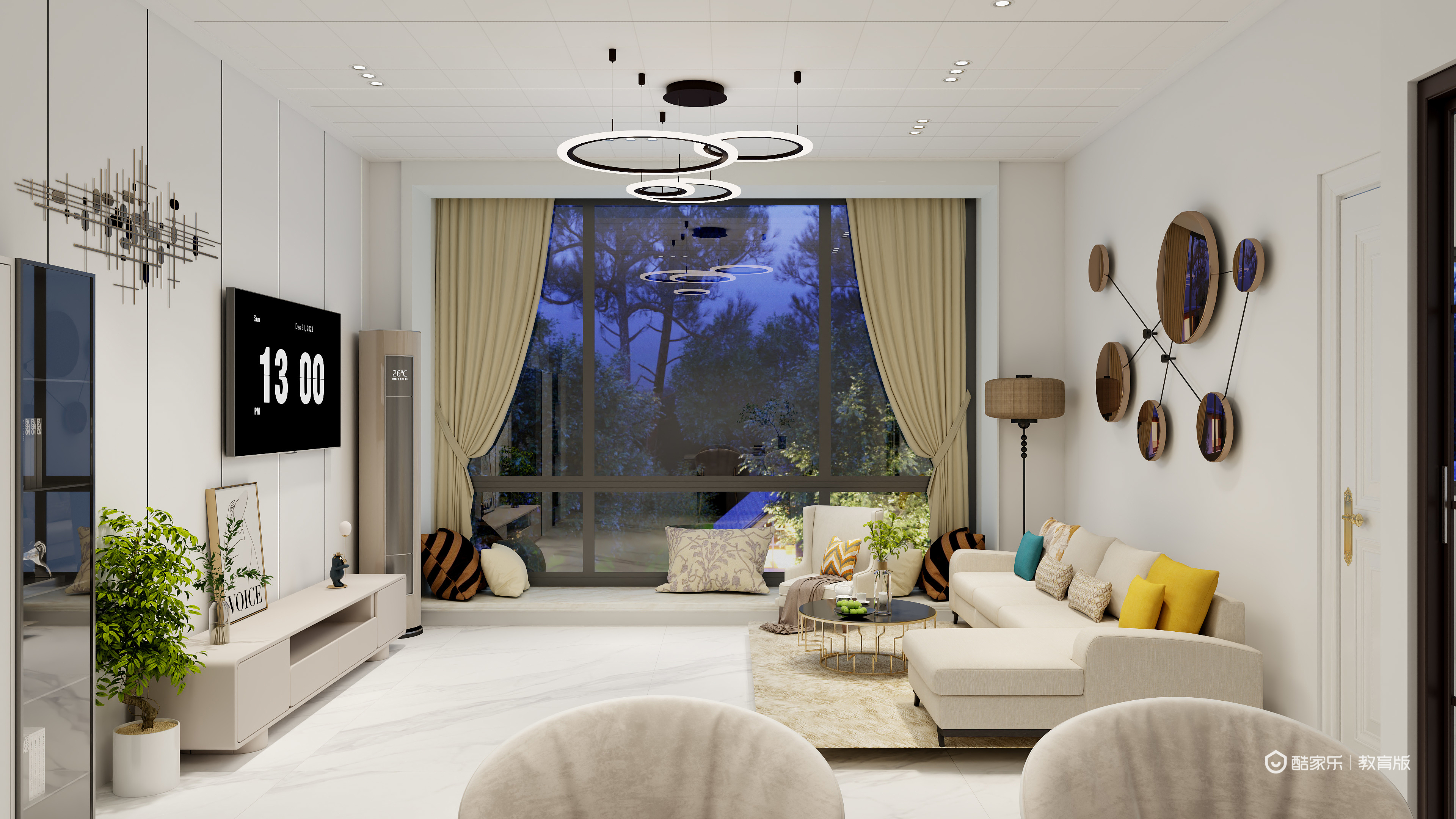 罗星莉-单身公寓现代简约79㎡1室-装修设计方案