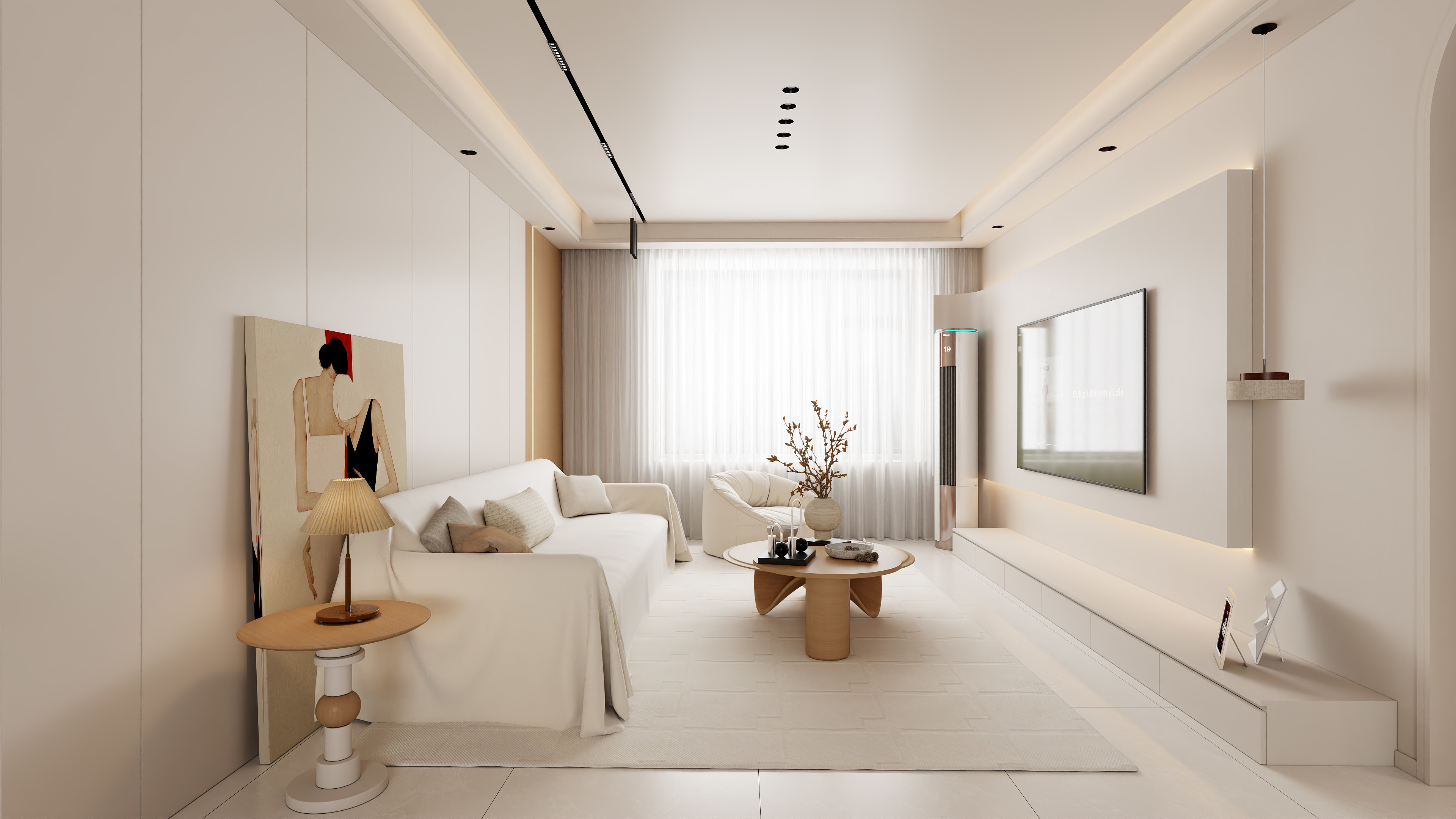 张张涨钱啦-冉六一·空间设计（原木奶油）装修效果图