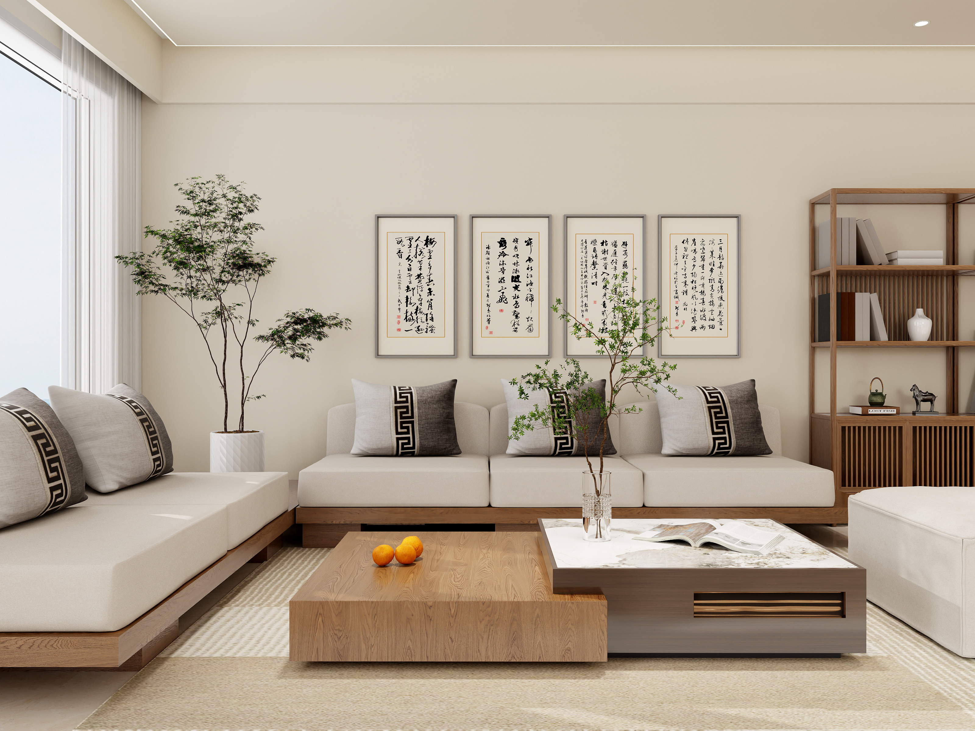 老吕qjBu-观府壹号现代中式-老两口的退休生活-装修设计方案