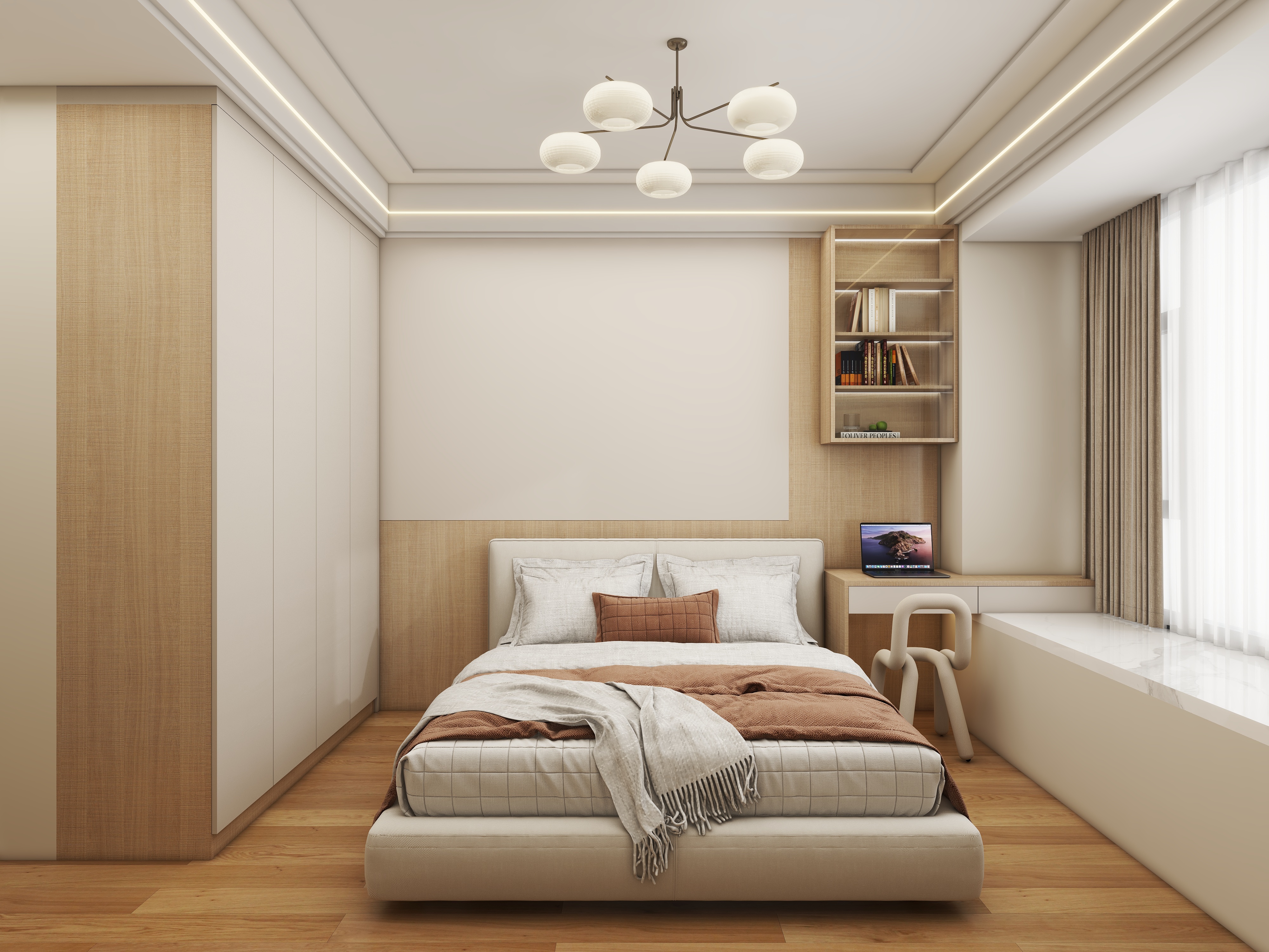 壹诺设计工作室-108㎡3室-日式风装修效果图