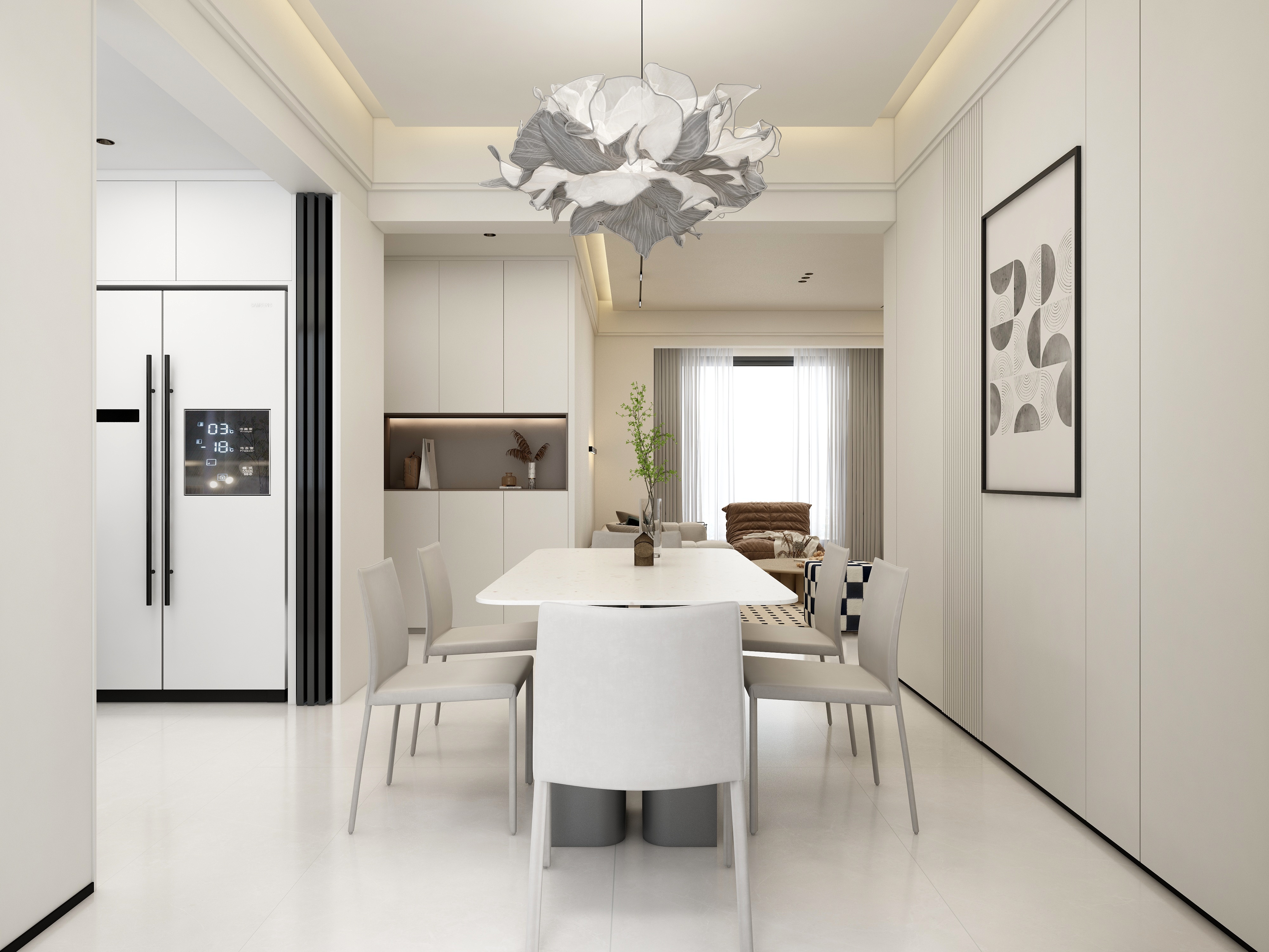 张煜强煜境设计-90平米现代简约两房装修效果图