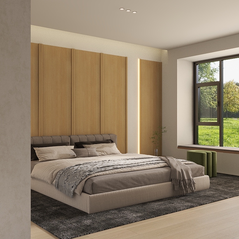 無理由设计-极简原木风卧室-装修设计方案