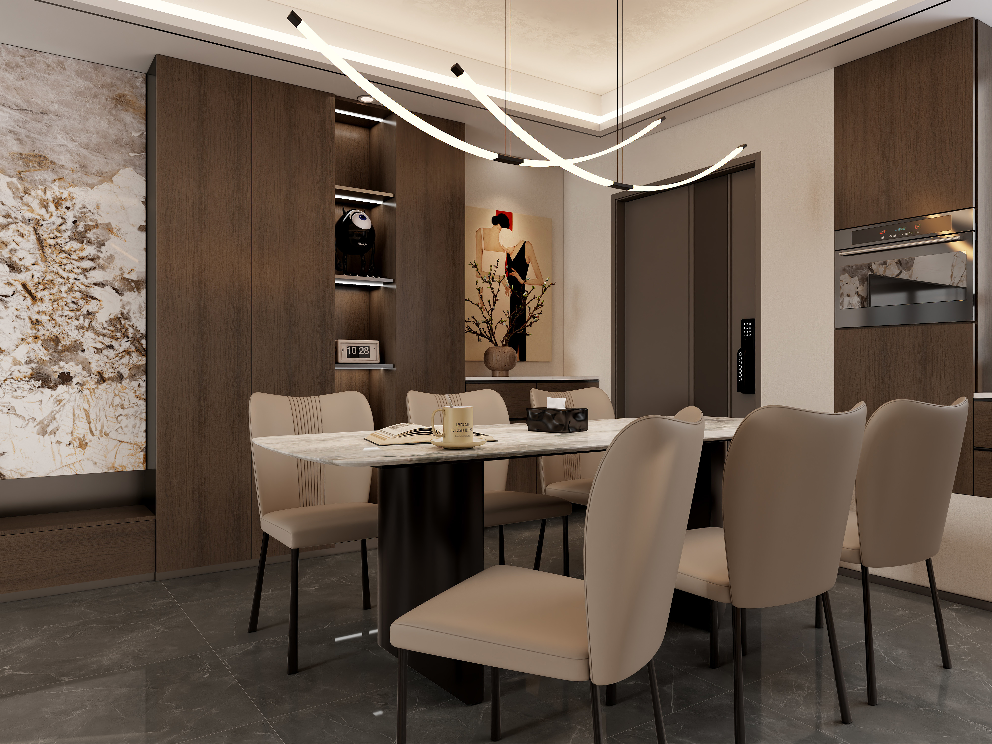 南天门老师-现代轻奢混搭样板间-装修设计方案