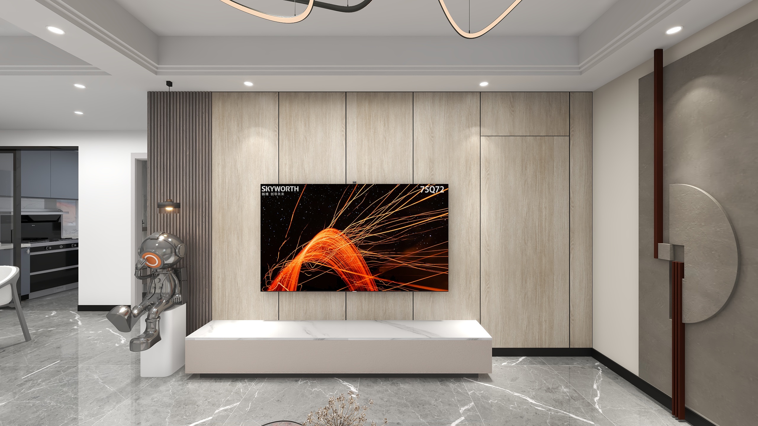 XINGGUANG-90㎡3室装修效果图