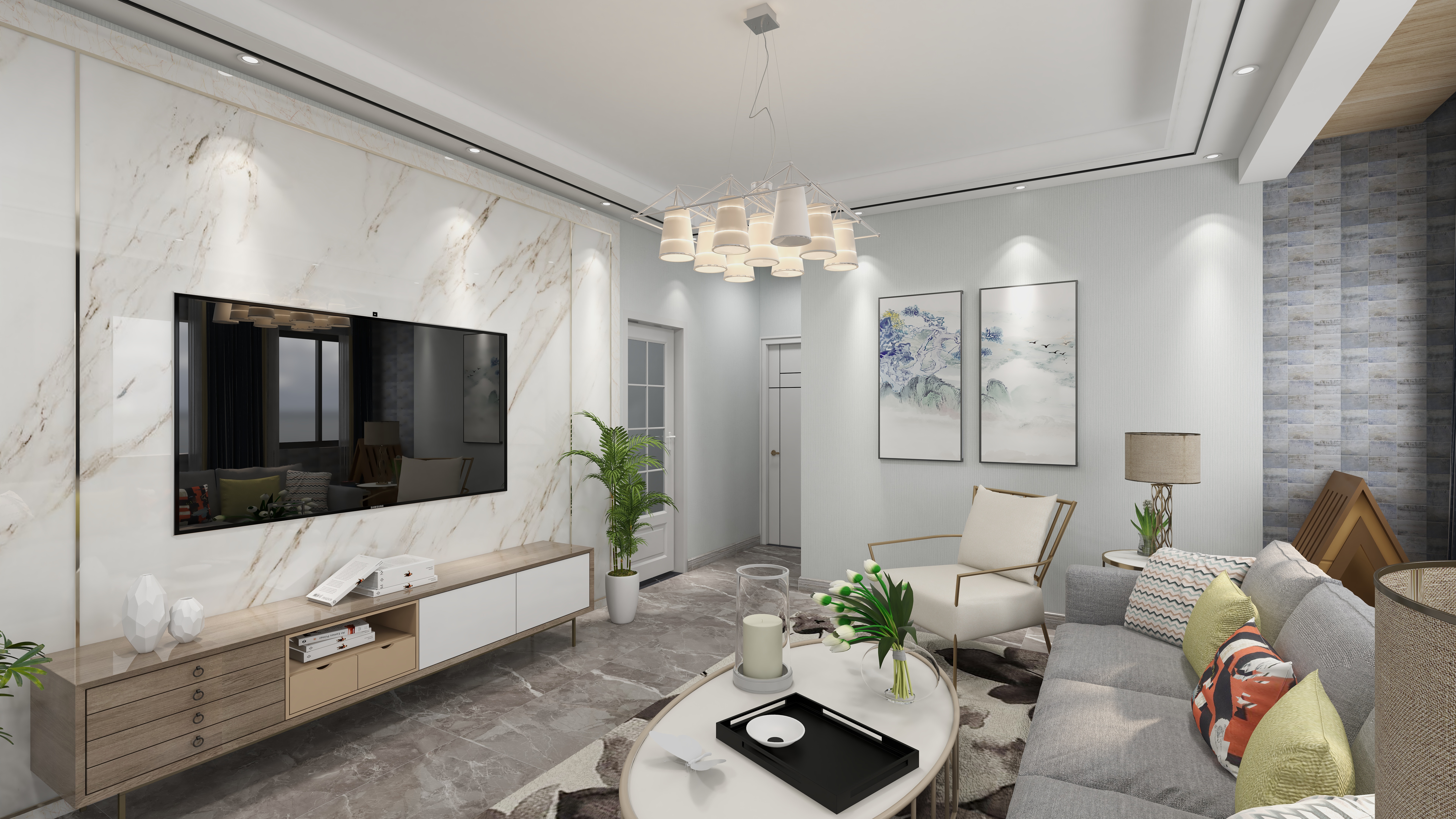 精品设计师zhh-瑞和园89.50㎡B户型3室2厅1卫-装修设计方案