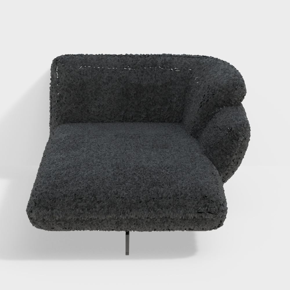 Cassina SUPERBEAM LP Black leather Chair 23D模型