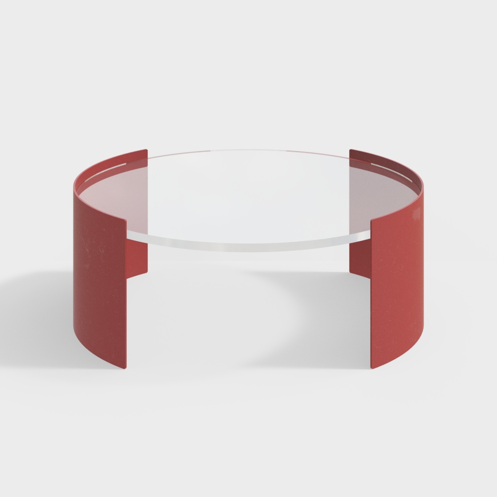Cassina  BOWY TABLE Red coffee table  3D模型