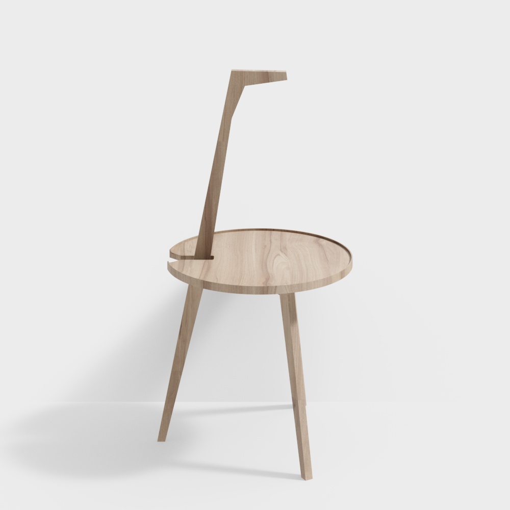 Cassina cicognino Wooden end table3D模型