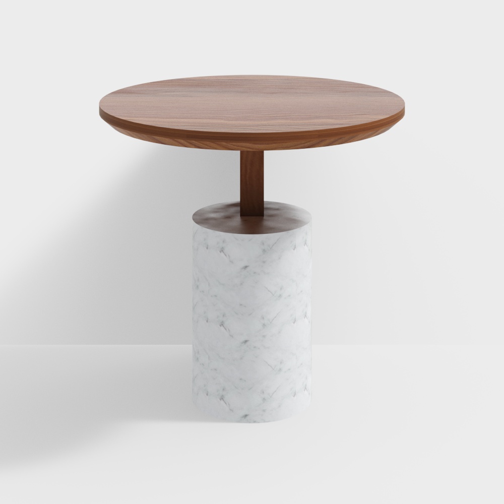 Cassina Tavolino H30 D90 LP Wooden end table