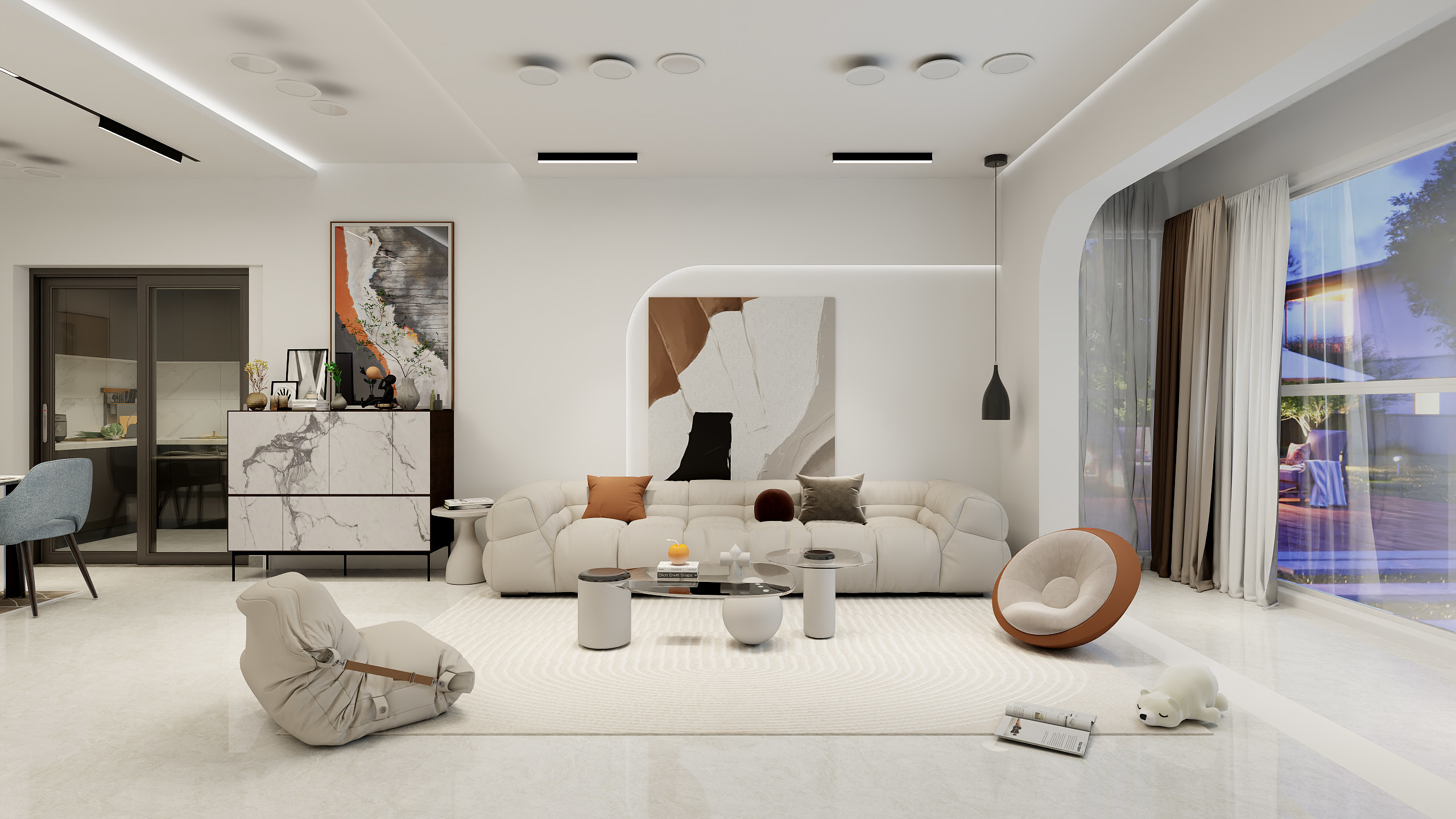 MelodyNIhv-现代简约141㎡3室-装修设计方案