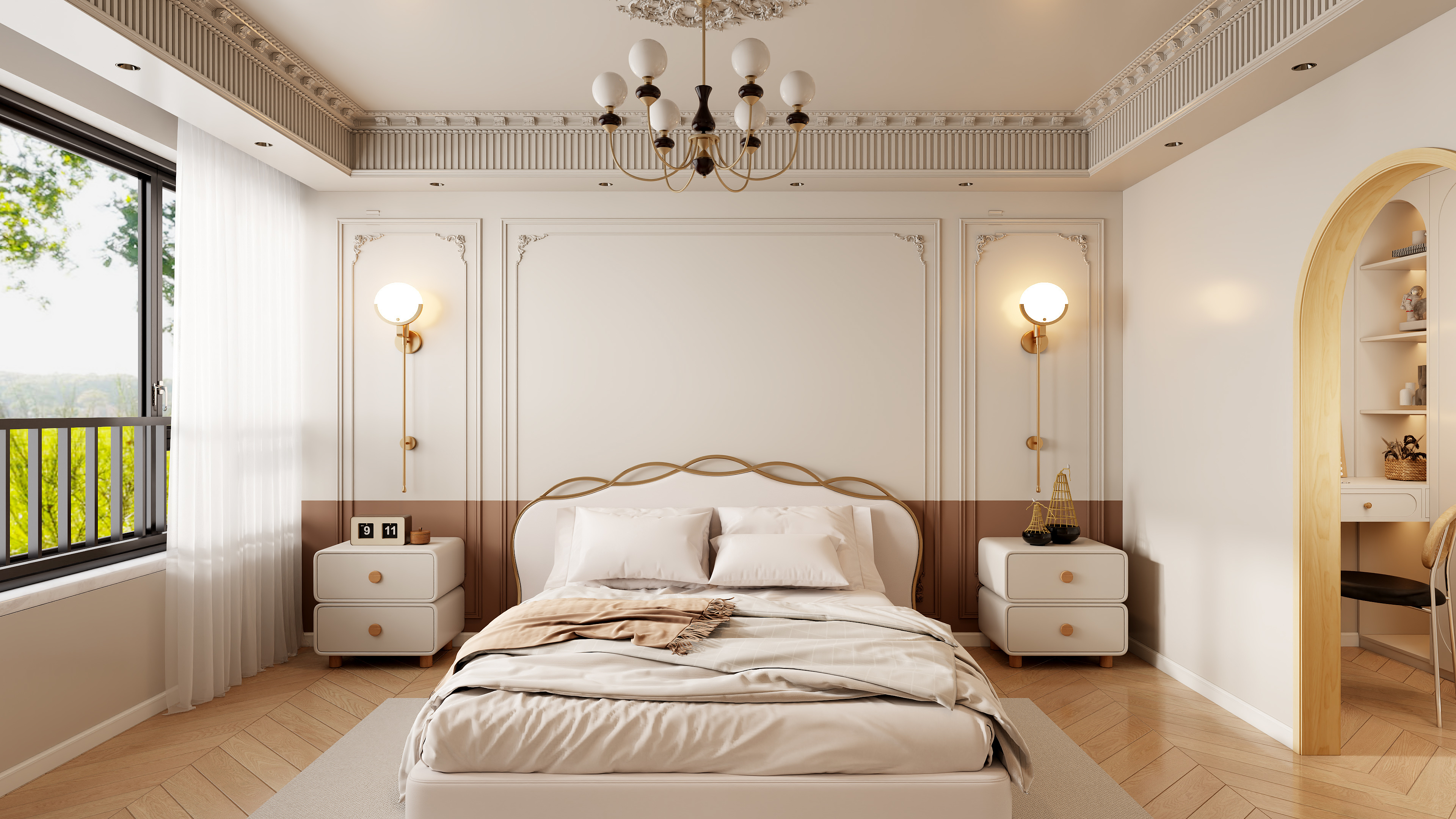 美神设计-jie-法式125㎡3室-装修设计方案