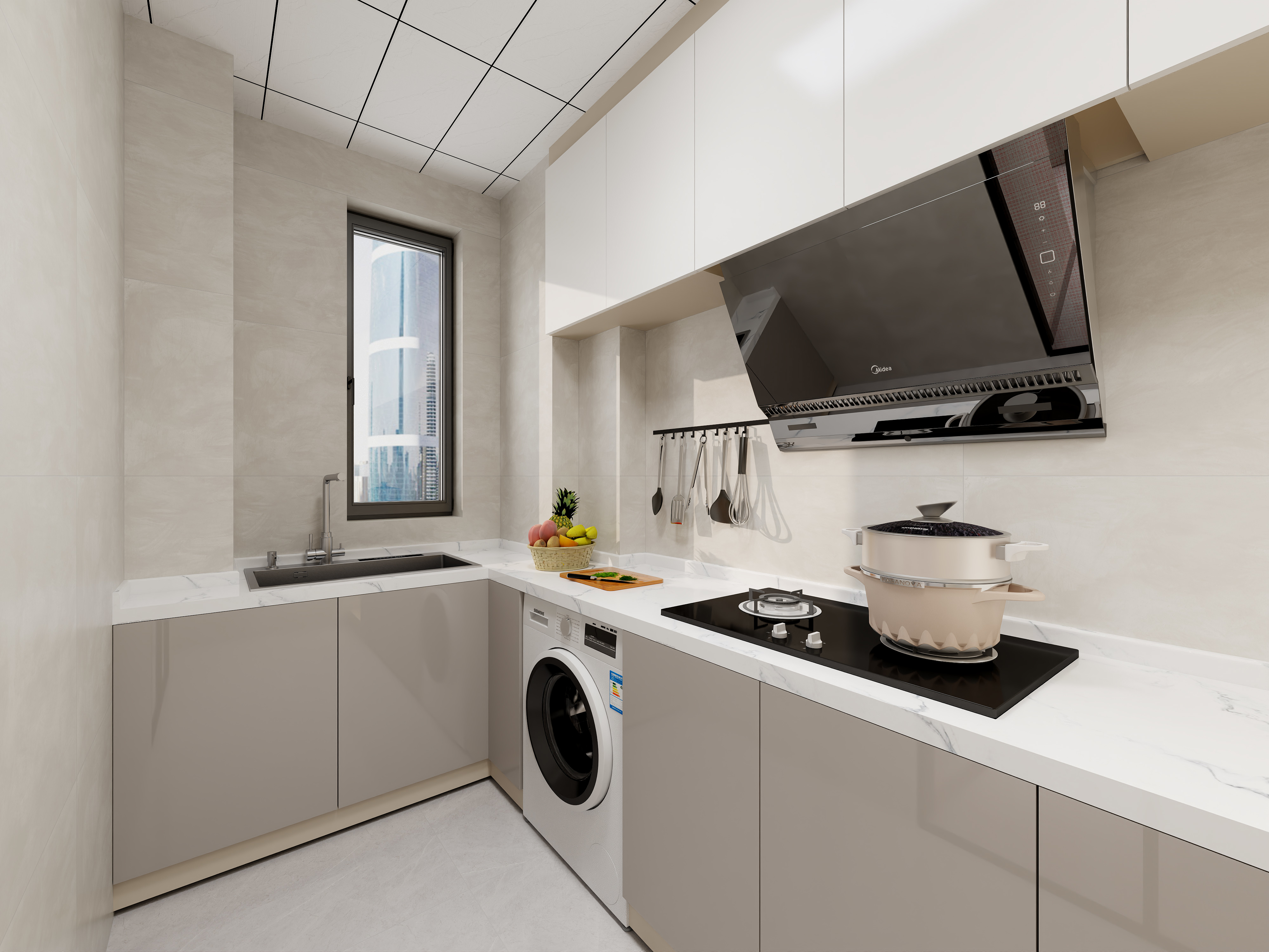 艺雅丽-80平奶油风 装修效果图