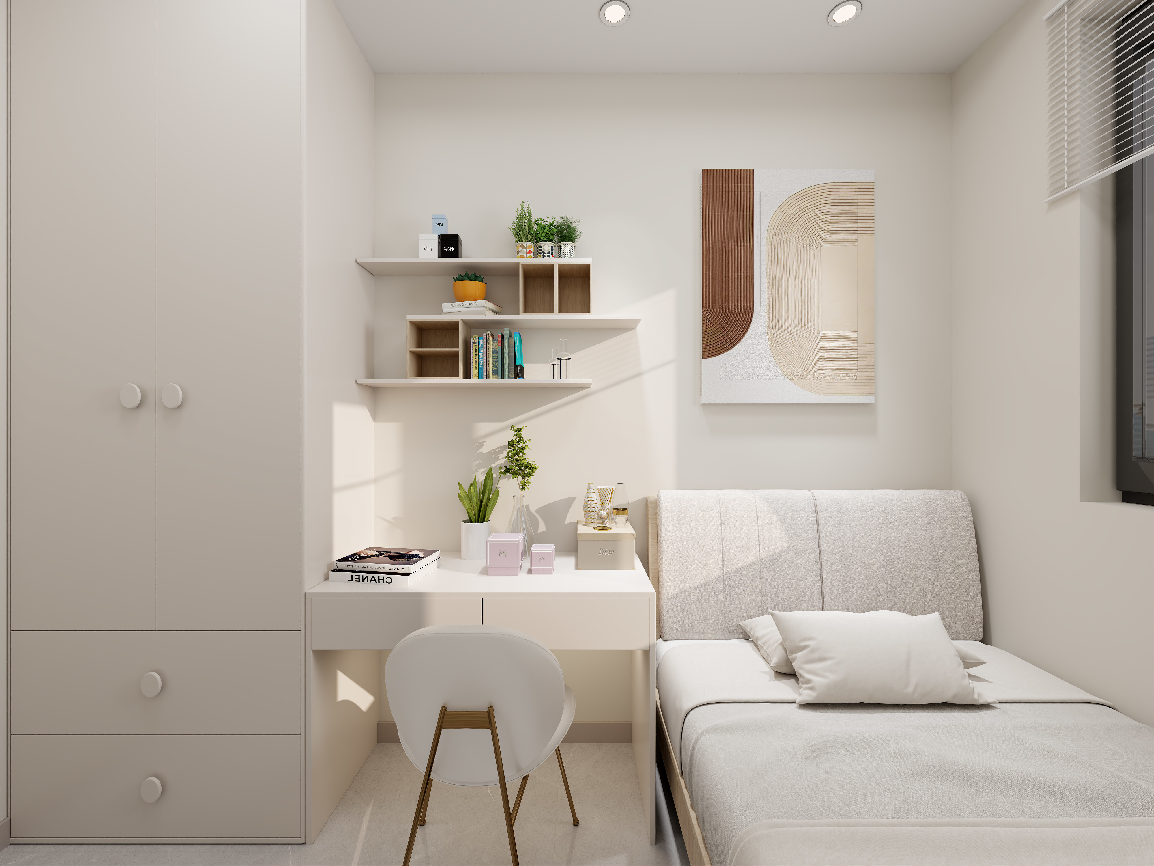 艺雅丽-80平奶油风 装修效果图