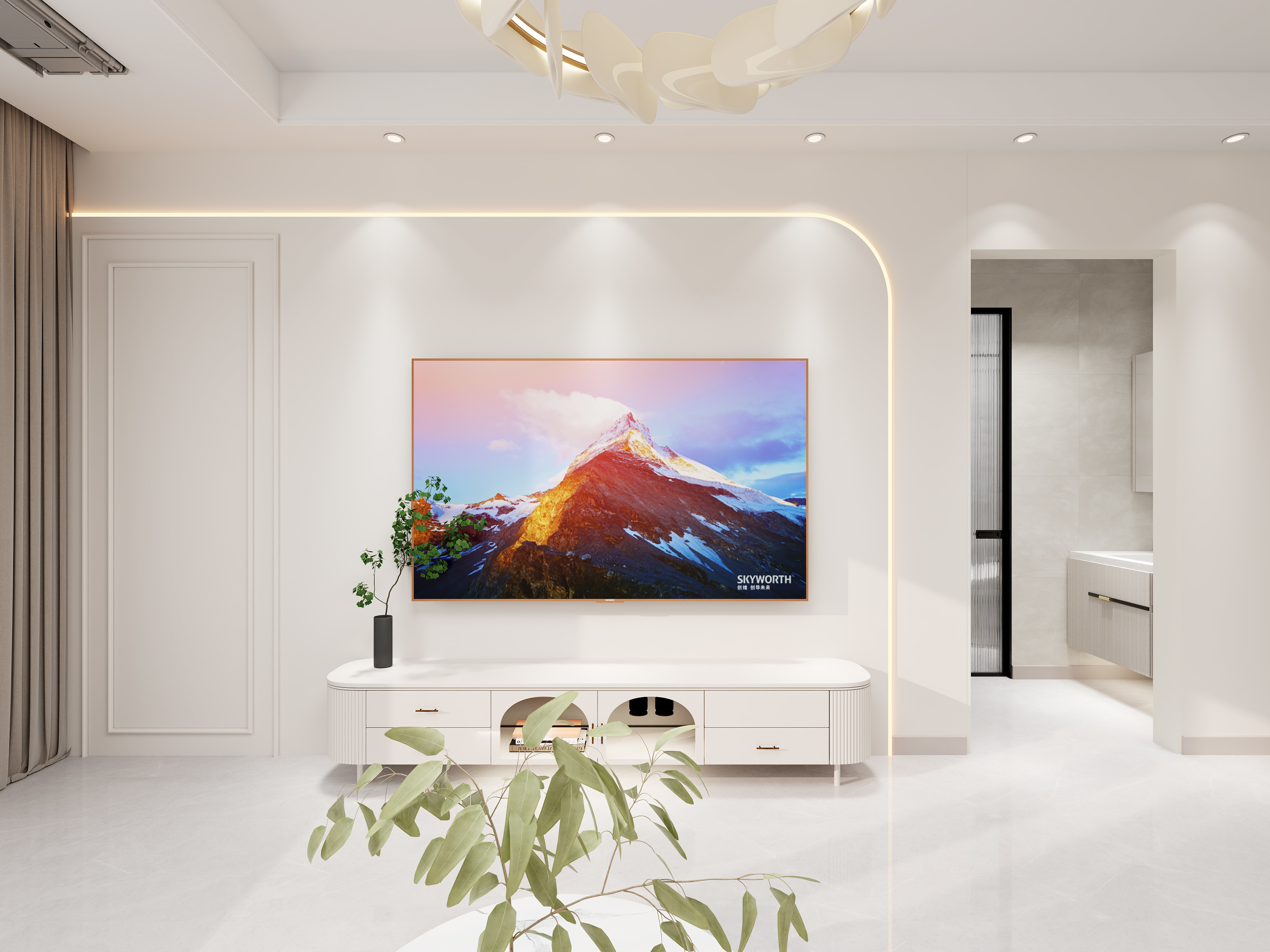 艺雅丽-80平奶油风 装修效果图