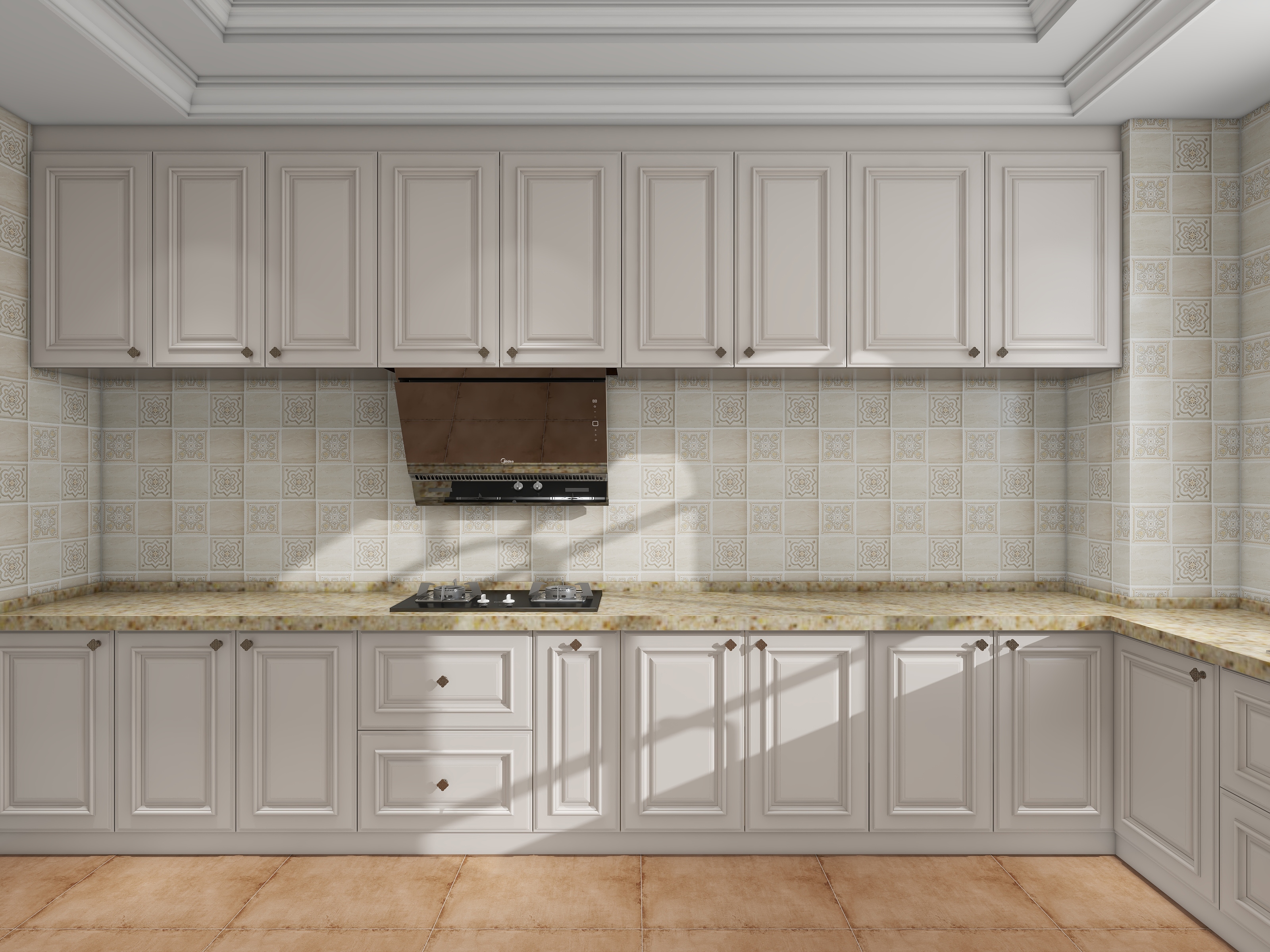 欧阳雪健-现代复古美式-酒红印记装修效果图