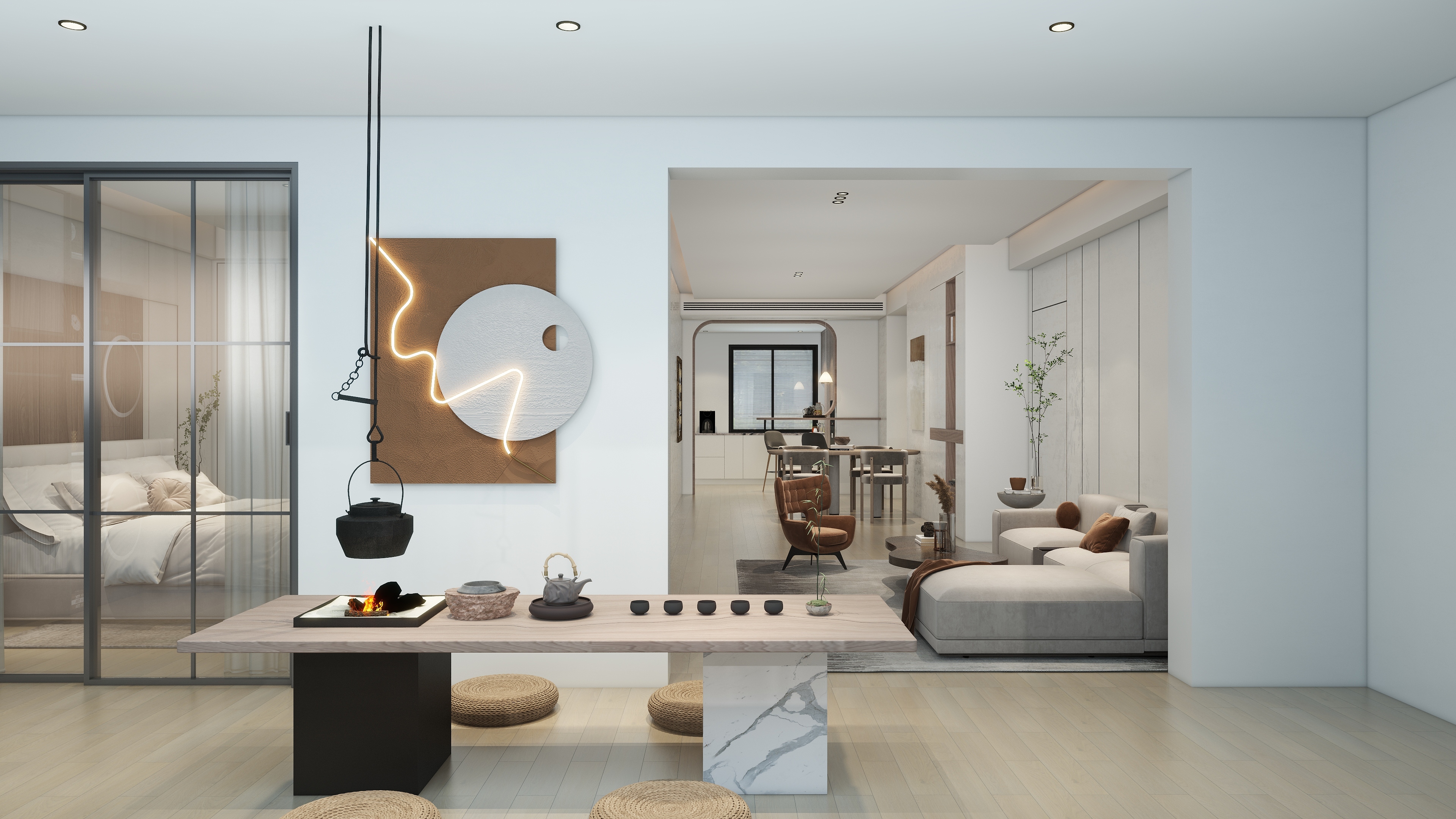 大金空调官方-简境-纯净生活的美学之旅-150㎡原木简约风装修效果图