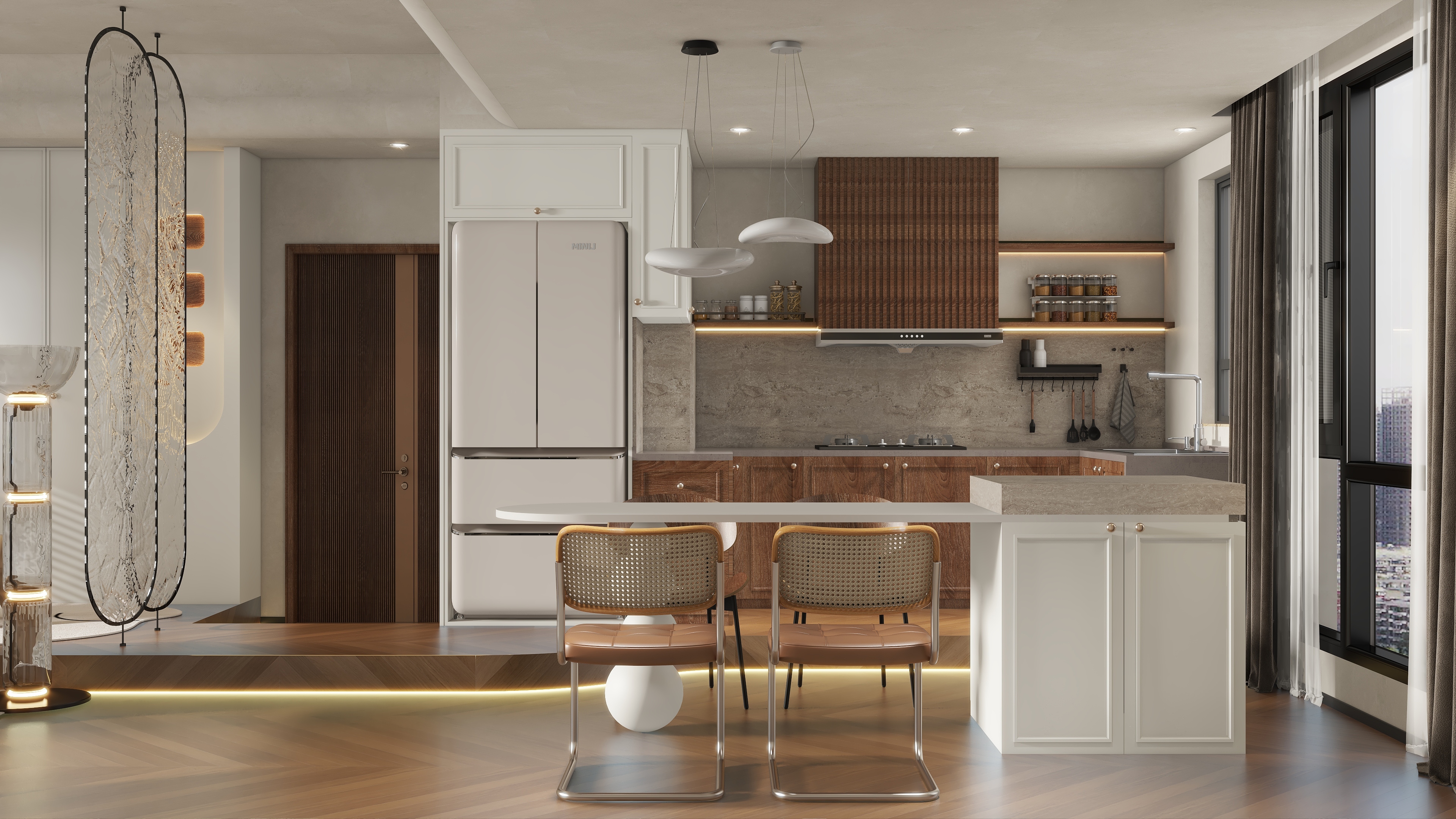 设计师珂源-万科云城107㎡4室装修效果图